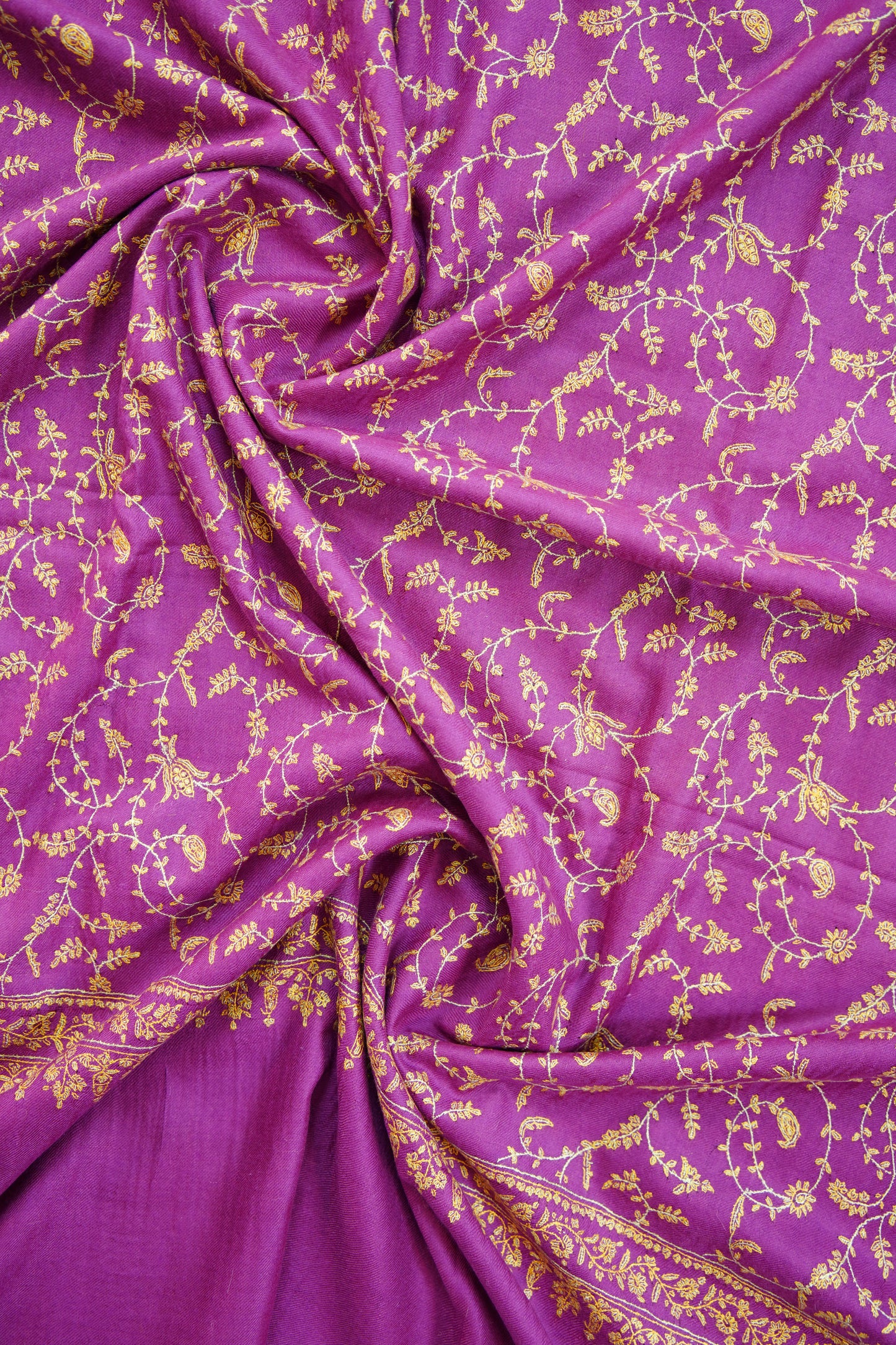 hot pink GI jaali embroidery pashmina shawl 9932