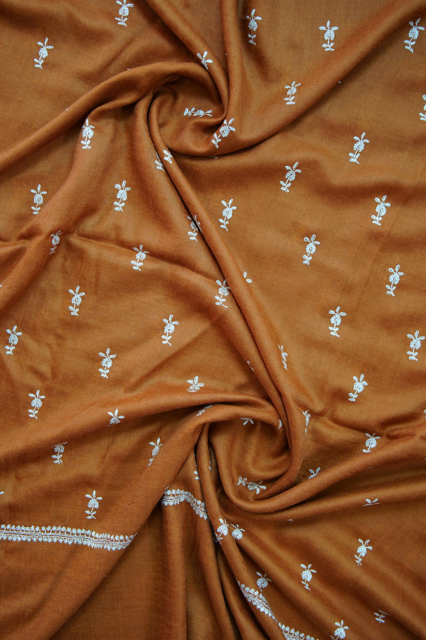 papaya GI butis embroidery pashmina shawl 9984