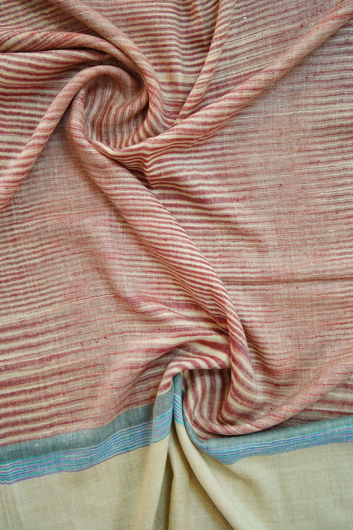 multi-coloured striped pashmina stole 9988