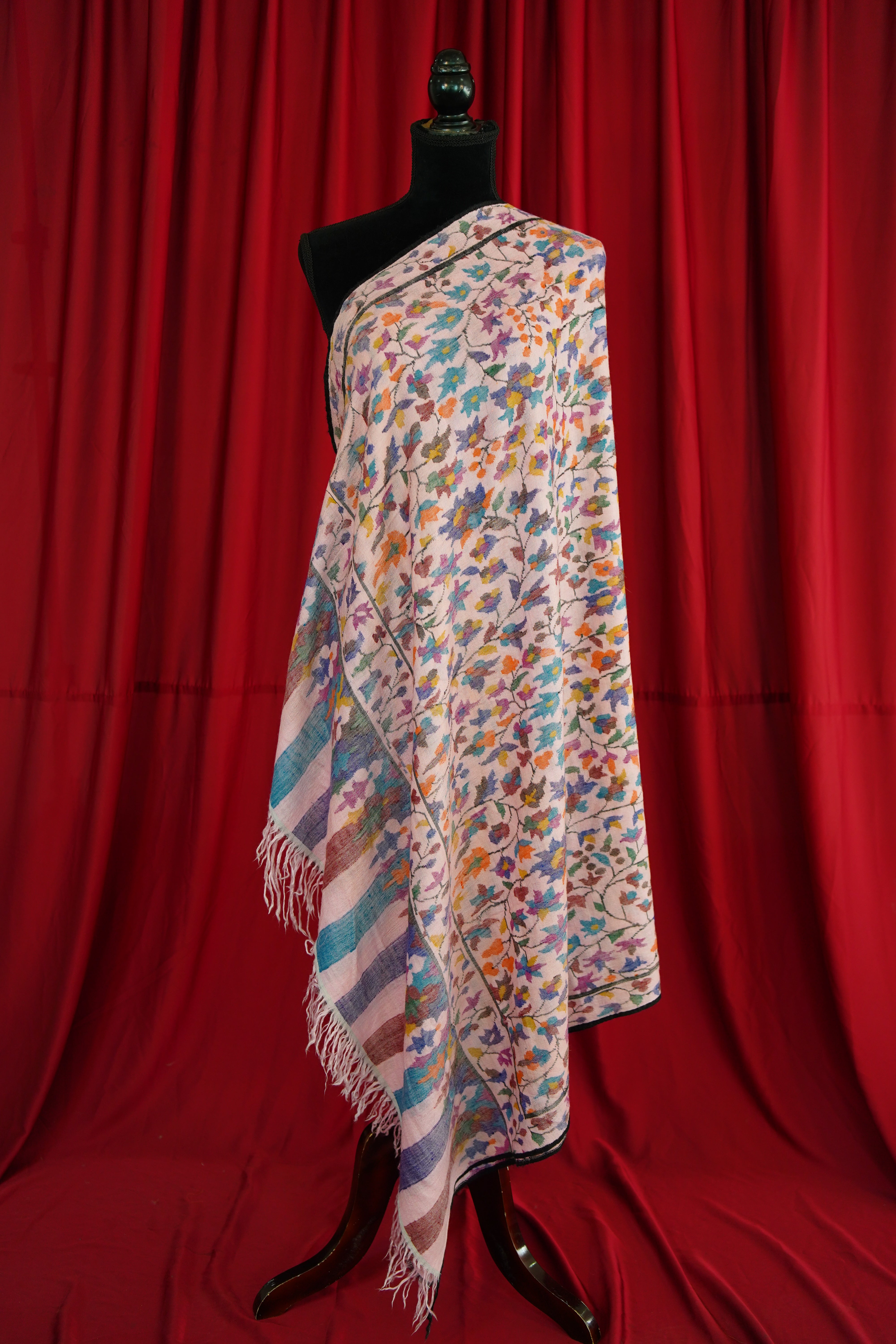 pink GI light weight kani jamma pashmina shawl 9996 – Phamb
