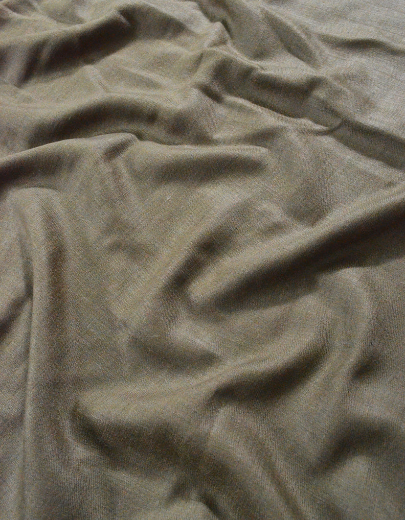 Plain Pashmina Shawl In Shade-Dark Natural