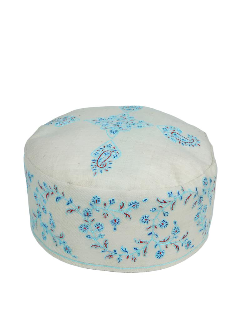 off-white handwork sozni pashmina cap TP-0003