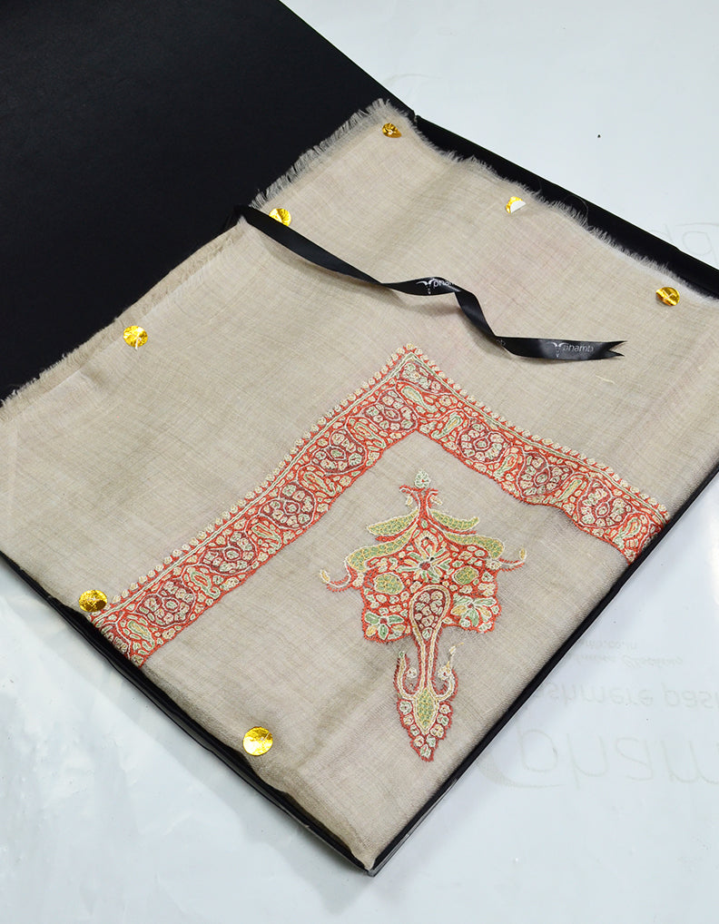 Mussar Rumaal Small Naqsha Beige RS00034