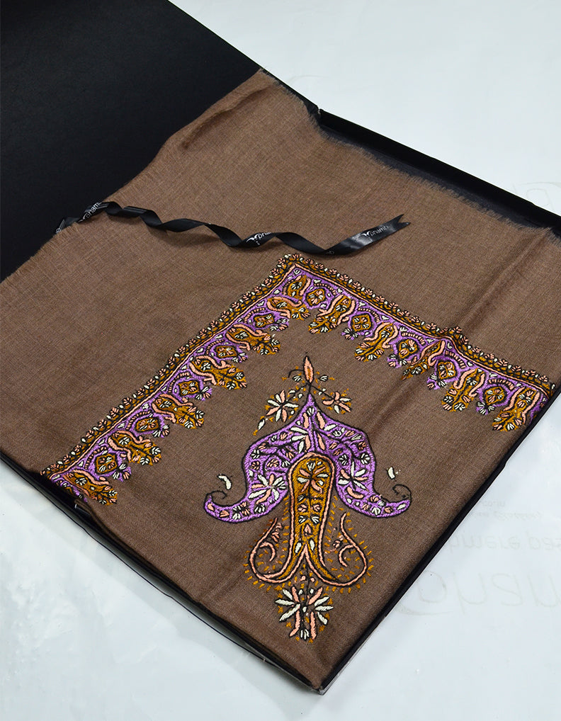 Mussar Rumaal Small Naqsha Brown RS00066