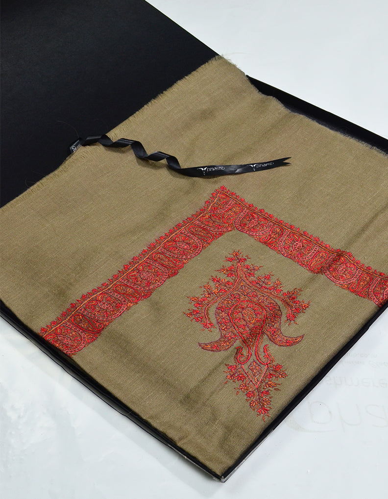 Mussar Rumaal Small Naqsha Brown RS00070