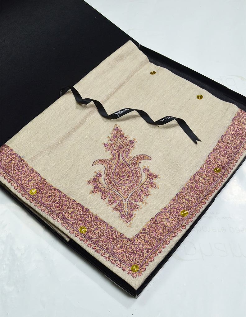 Mussar Rumaal Small Naqsha Off White RS00221