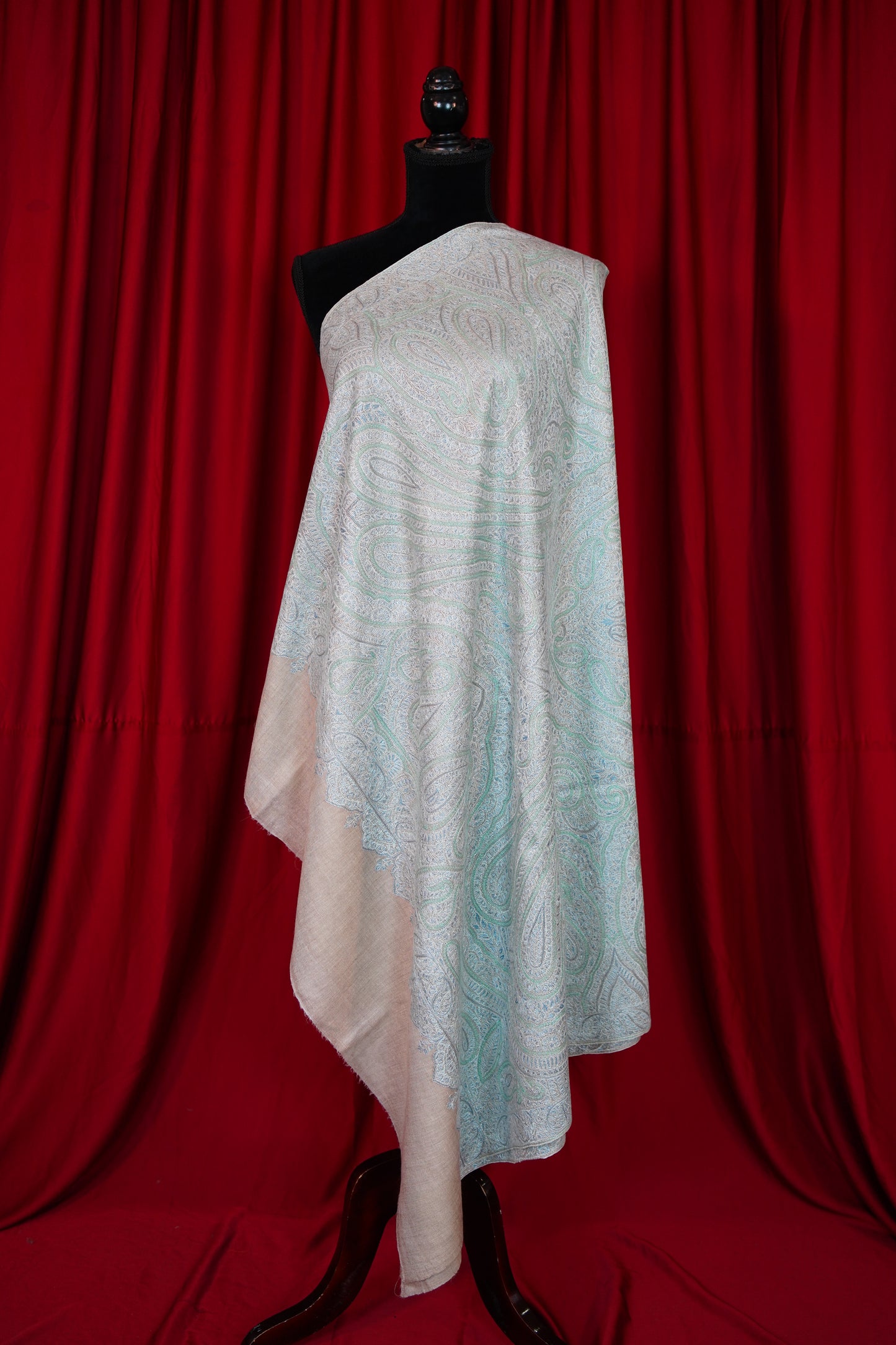 light natural GI jamma embroidery pashmina shawl 0002