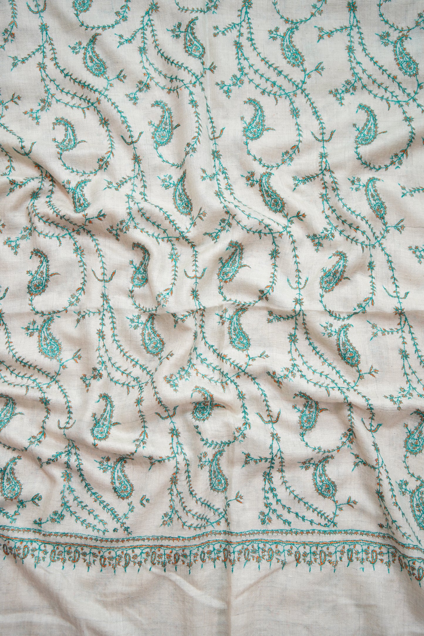 pure white GI jaali embroidery pashmina stole 0006
