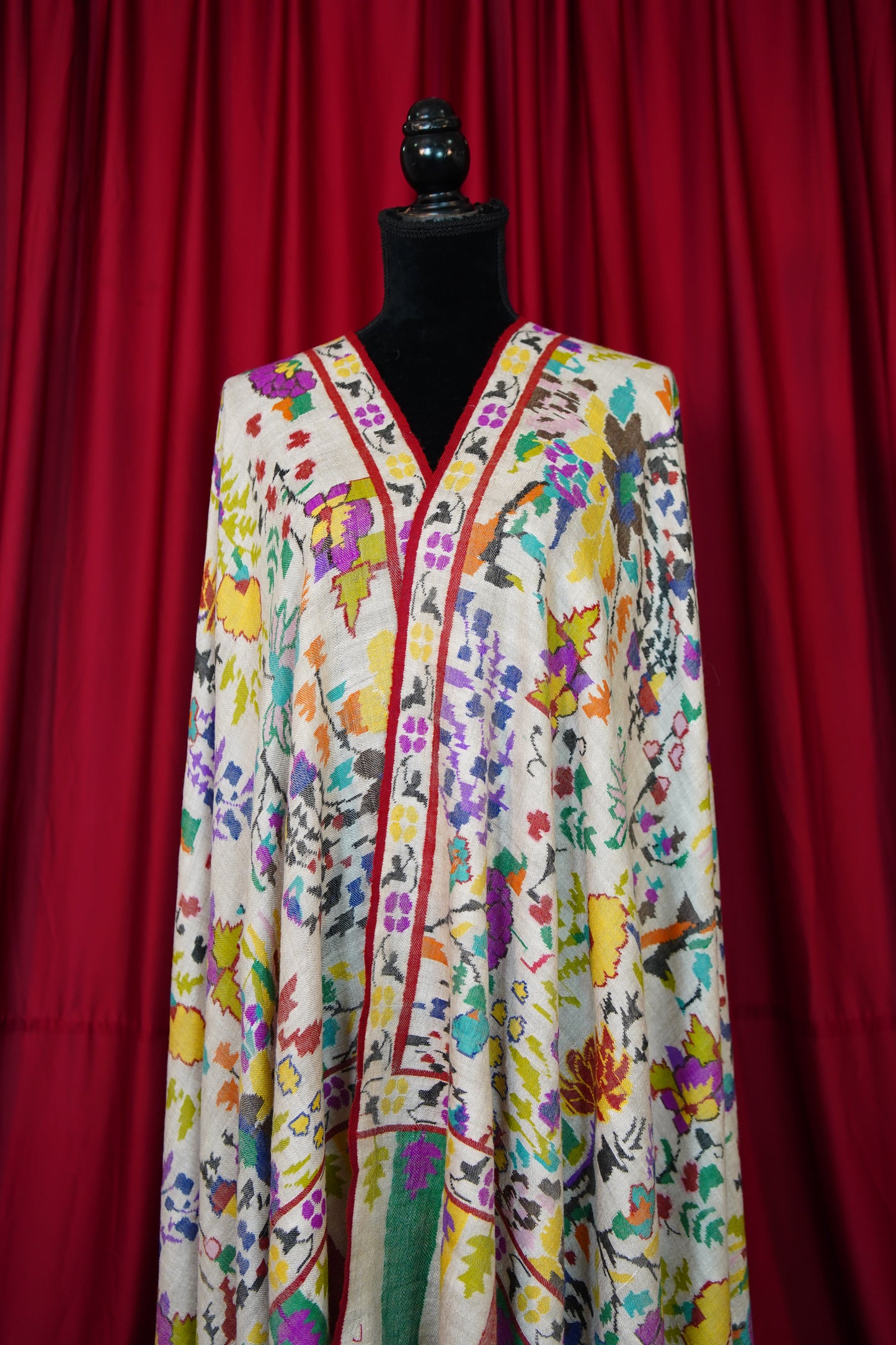 multi-coloured GI kani jamma pashmina shawl 0010