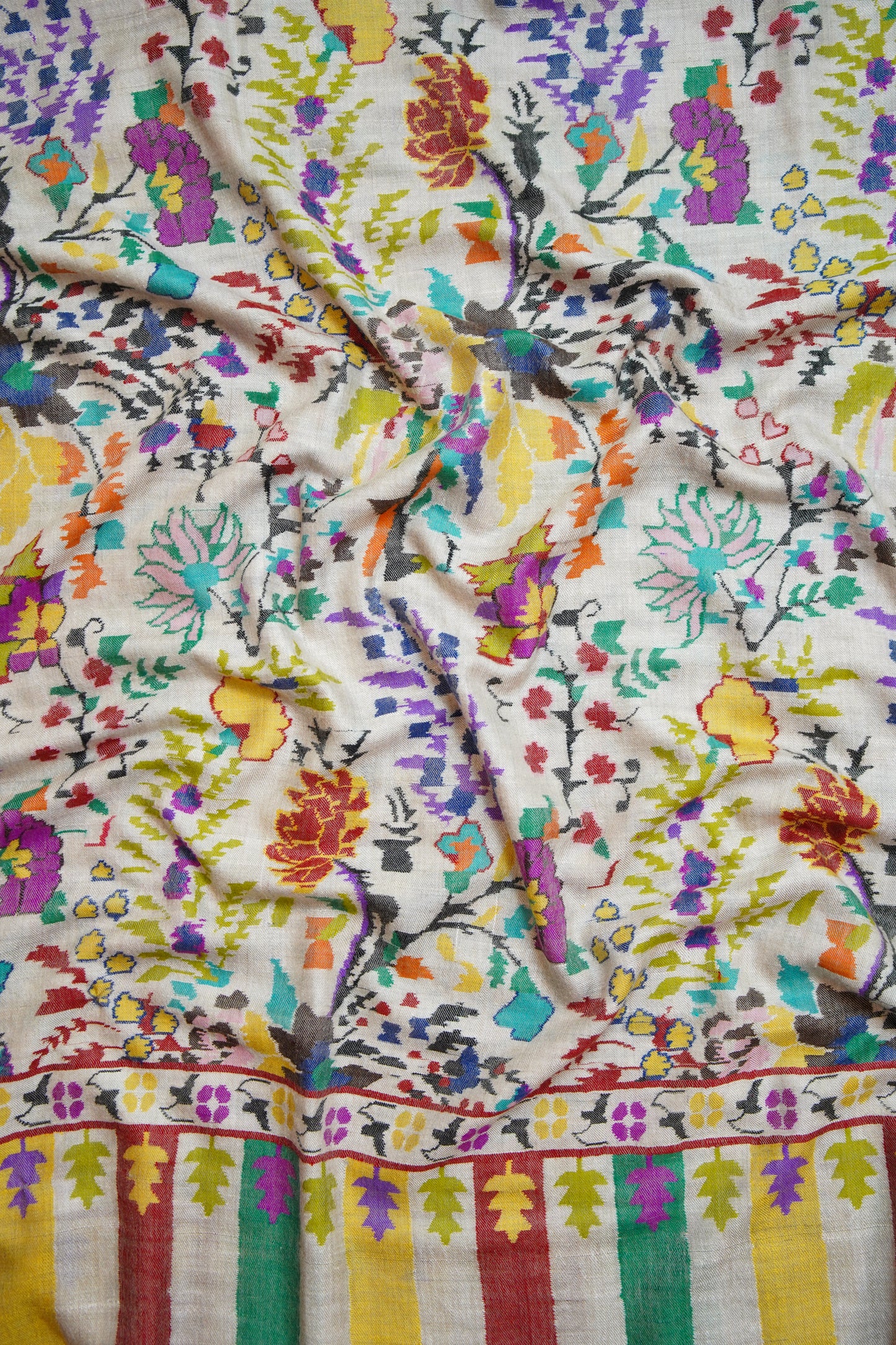 multi-coloured GI kani jamma pashmina shawl 0010