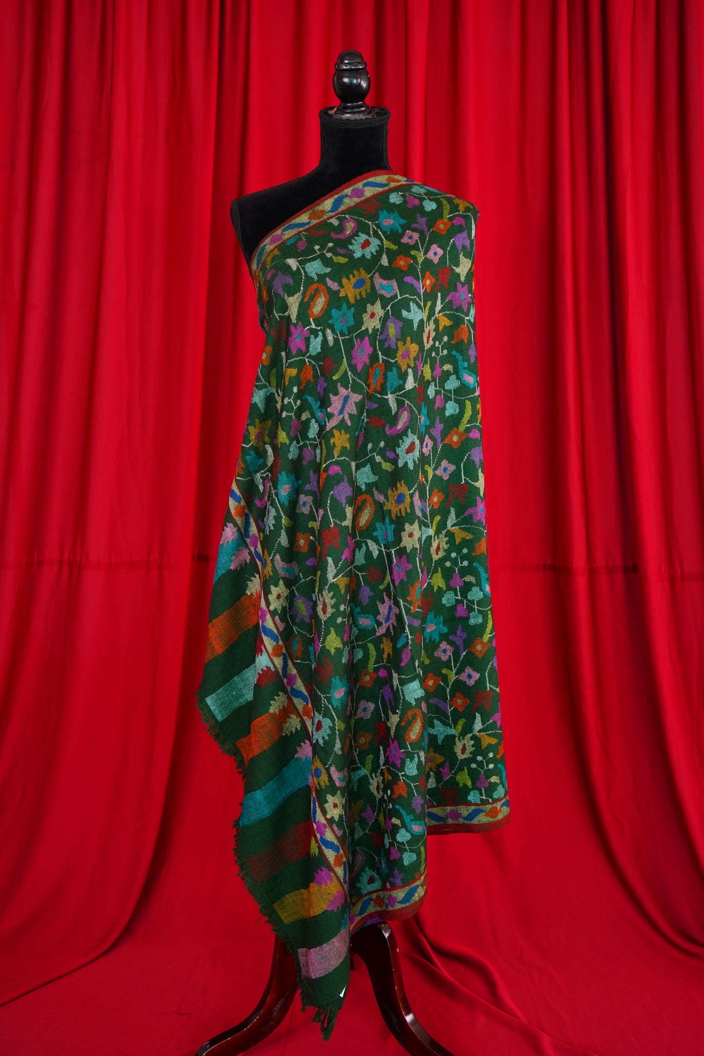 green GI kani jamma pashmina shawl 0014