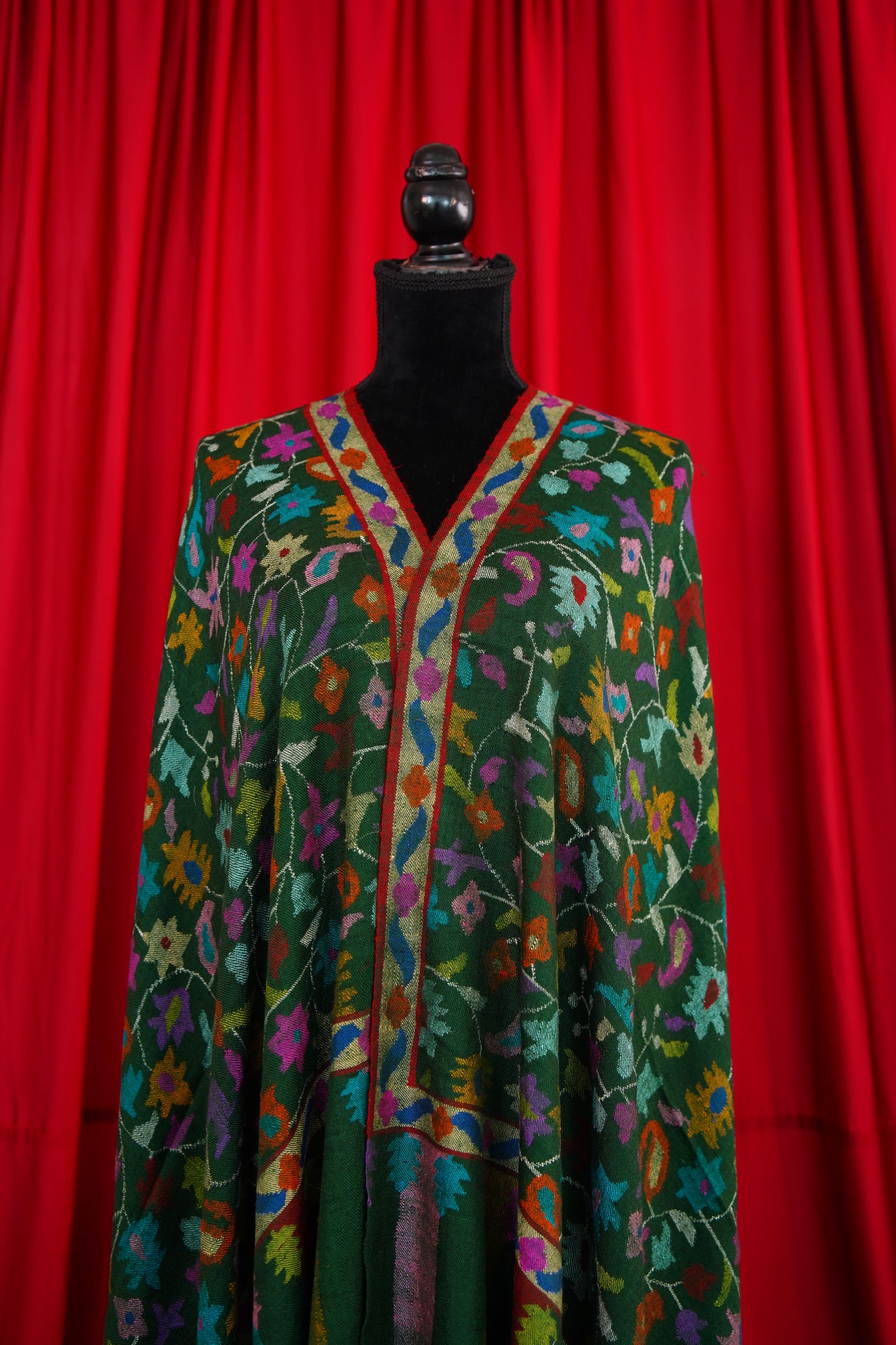 green GI kani jamma pashmina shawl 0014