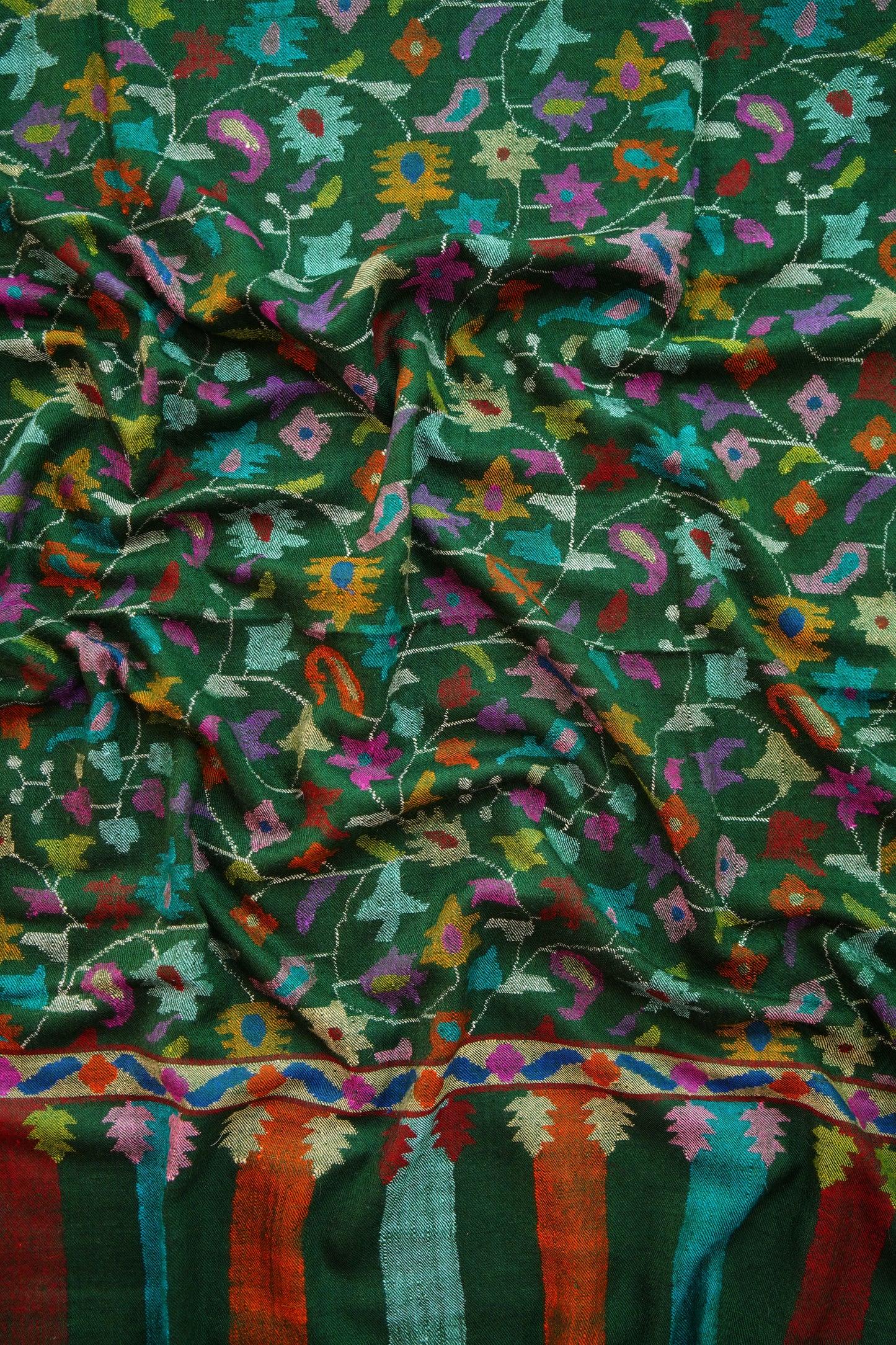 green GI kani jamma pashmina shawl 0014