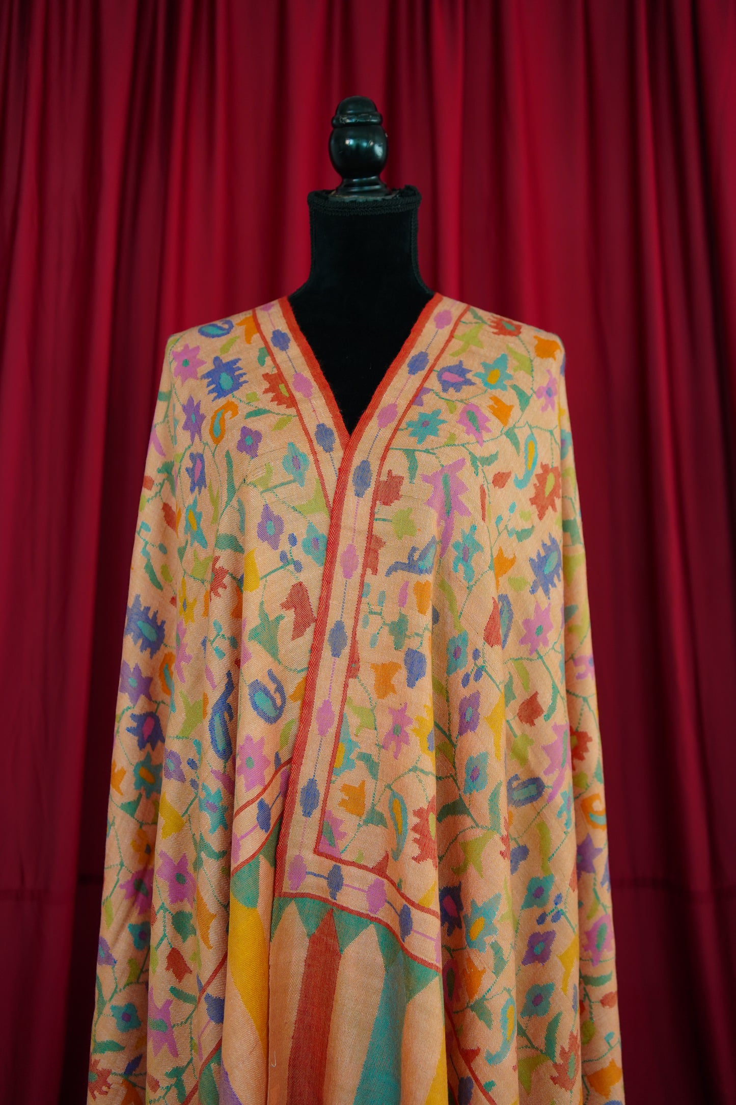 apricot GI kani jamma pashmina shawl 0015