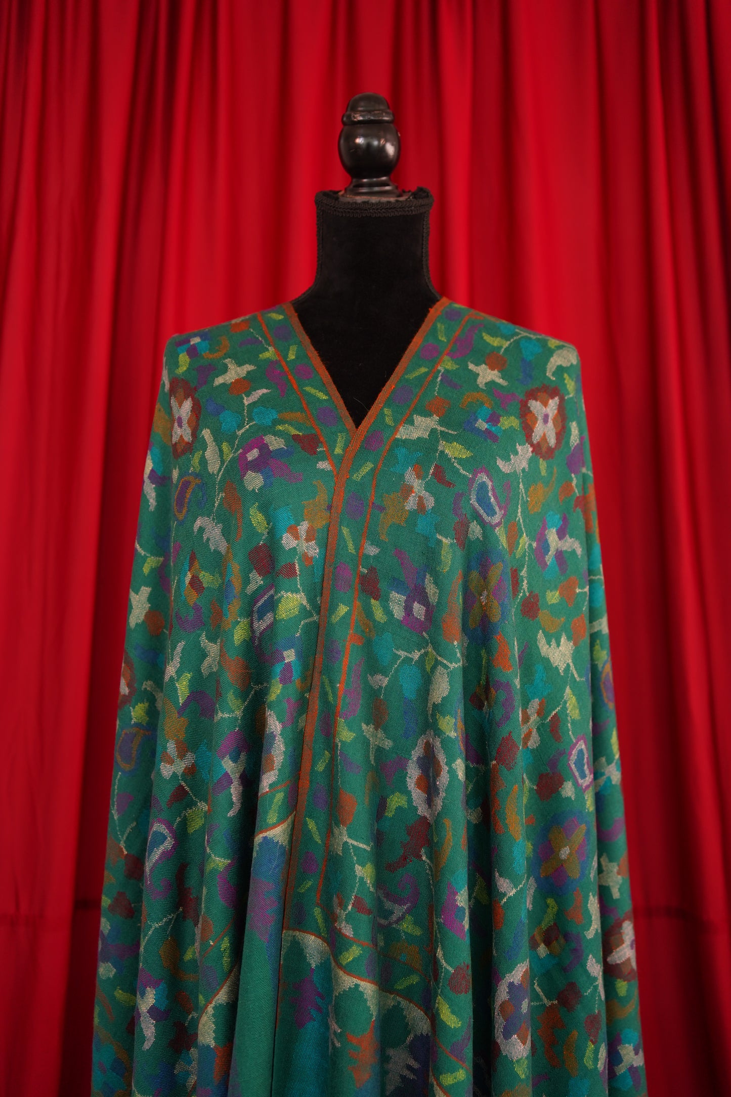 light bottle green GI kani jamma pashmina shawl 0016