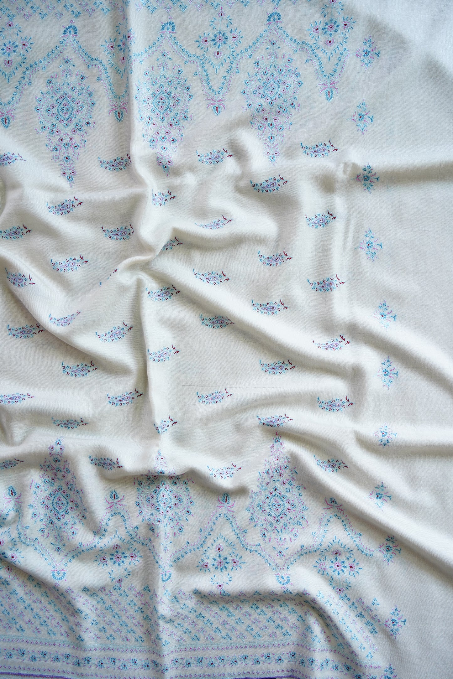 off white GI embroidery pashmina shawl 0028