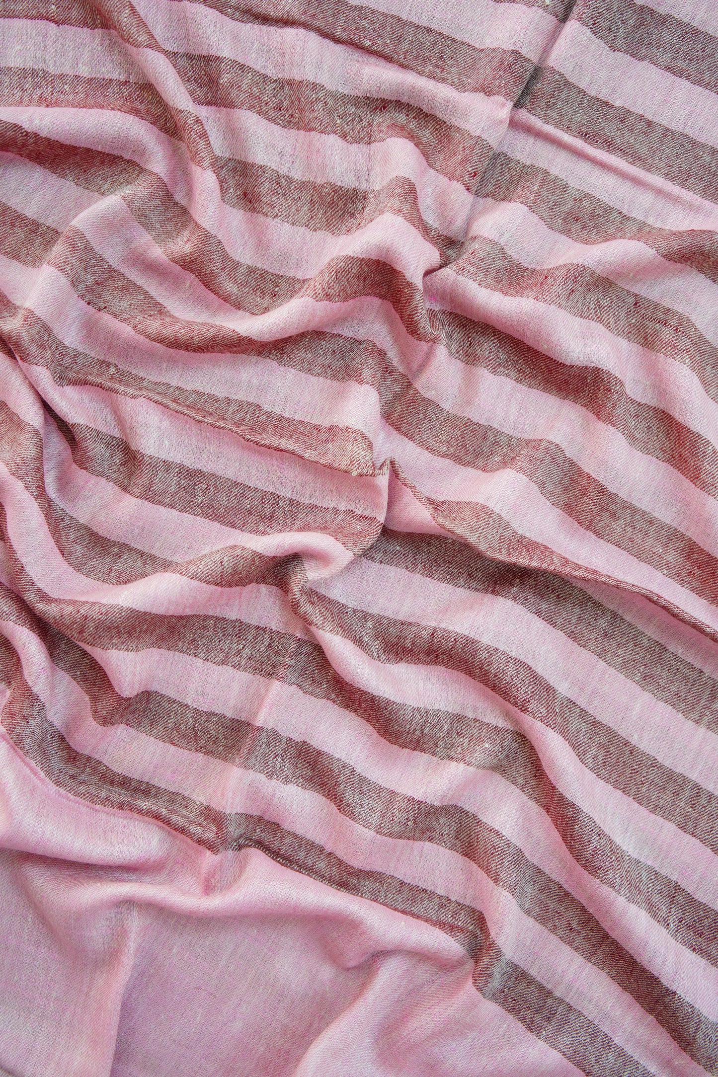 pink and brown striped pashmina stole 0052