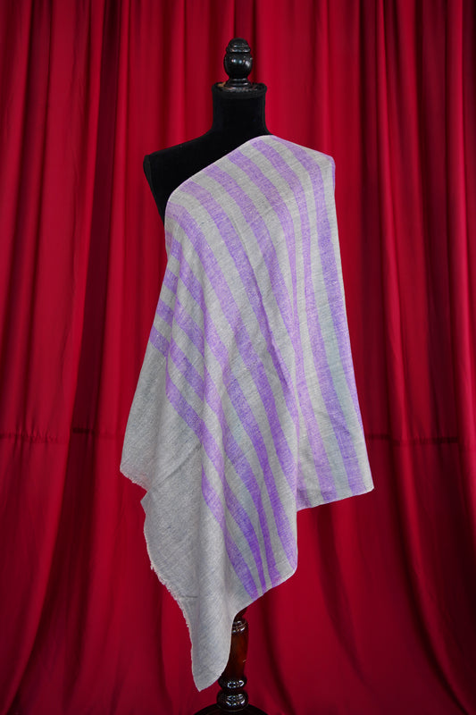 grey striped pashmina stole 0054