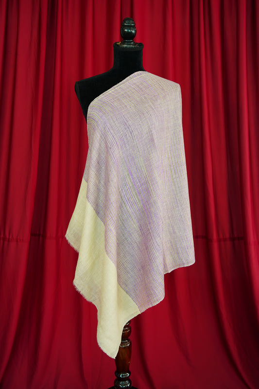 multi-coloured striped pashmina stole 0055