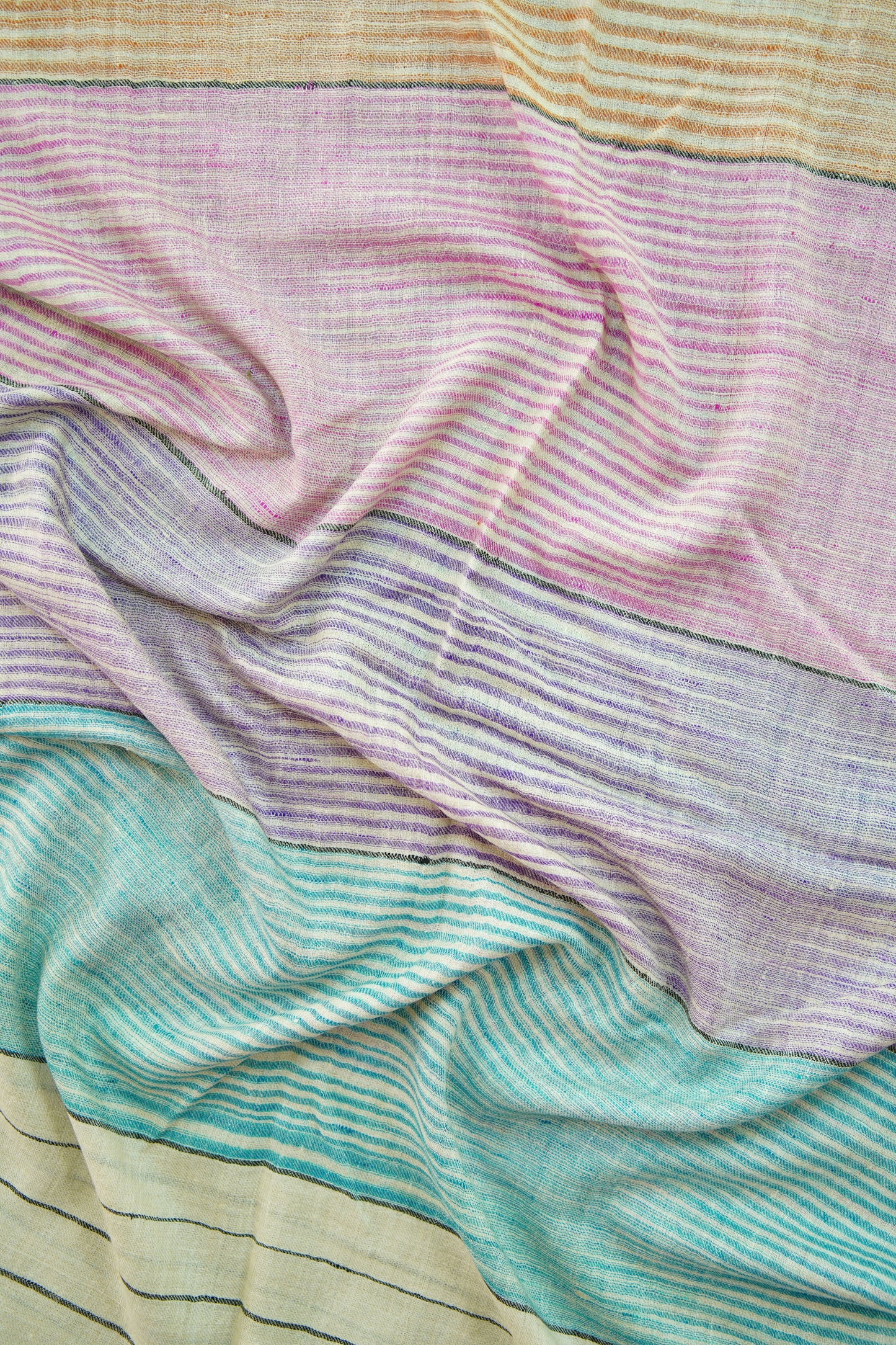 multi-coloured striped pashmina stoles 0059