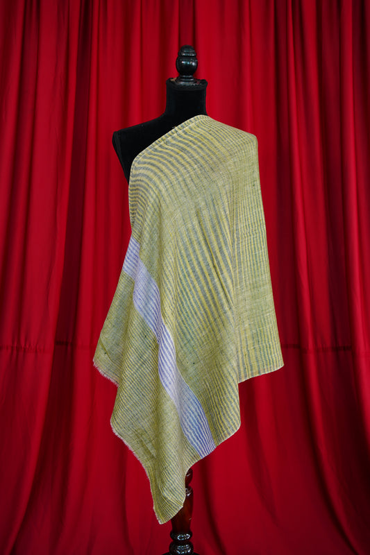 green striped pashmina stole 0061
