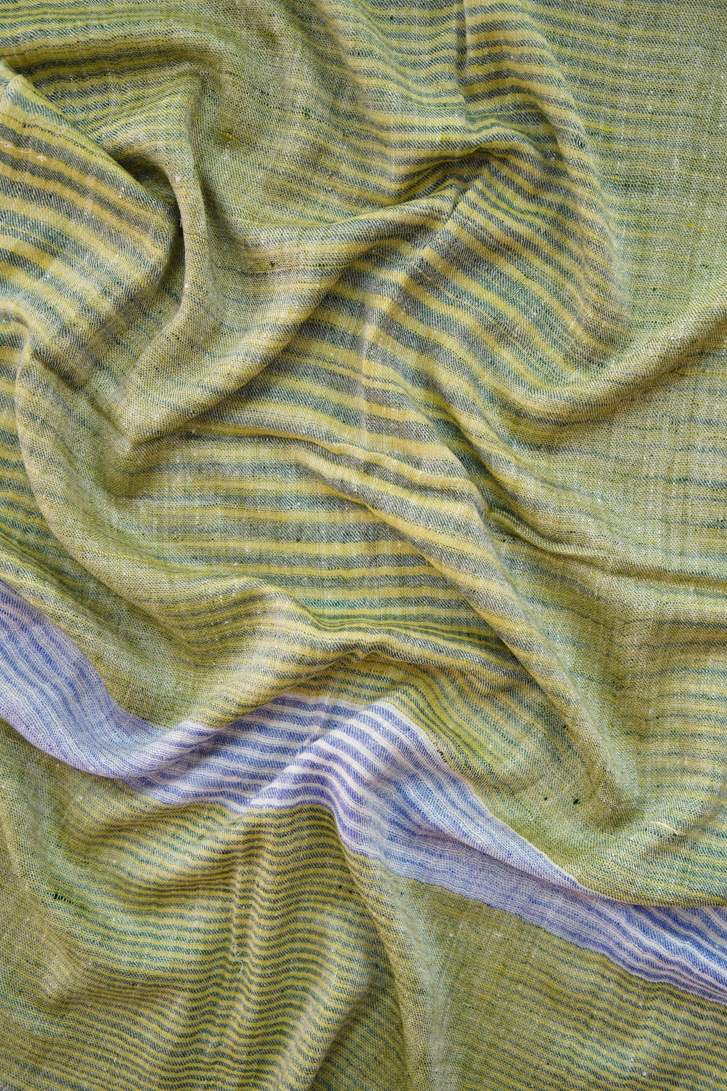 green striped pashmina stole 0061