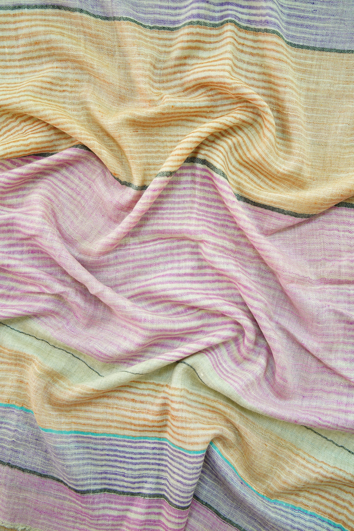 multi-coloured striped pashmina stole 0062