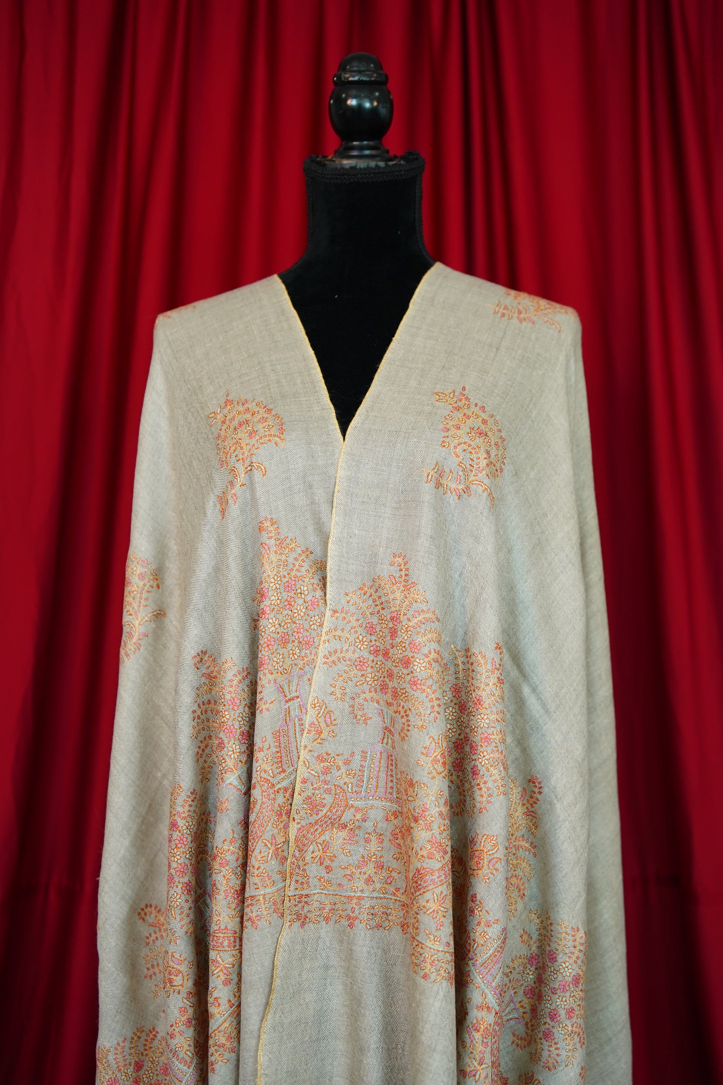 natural GI embroidery pashmina shawl 0068
