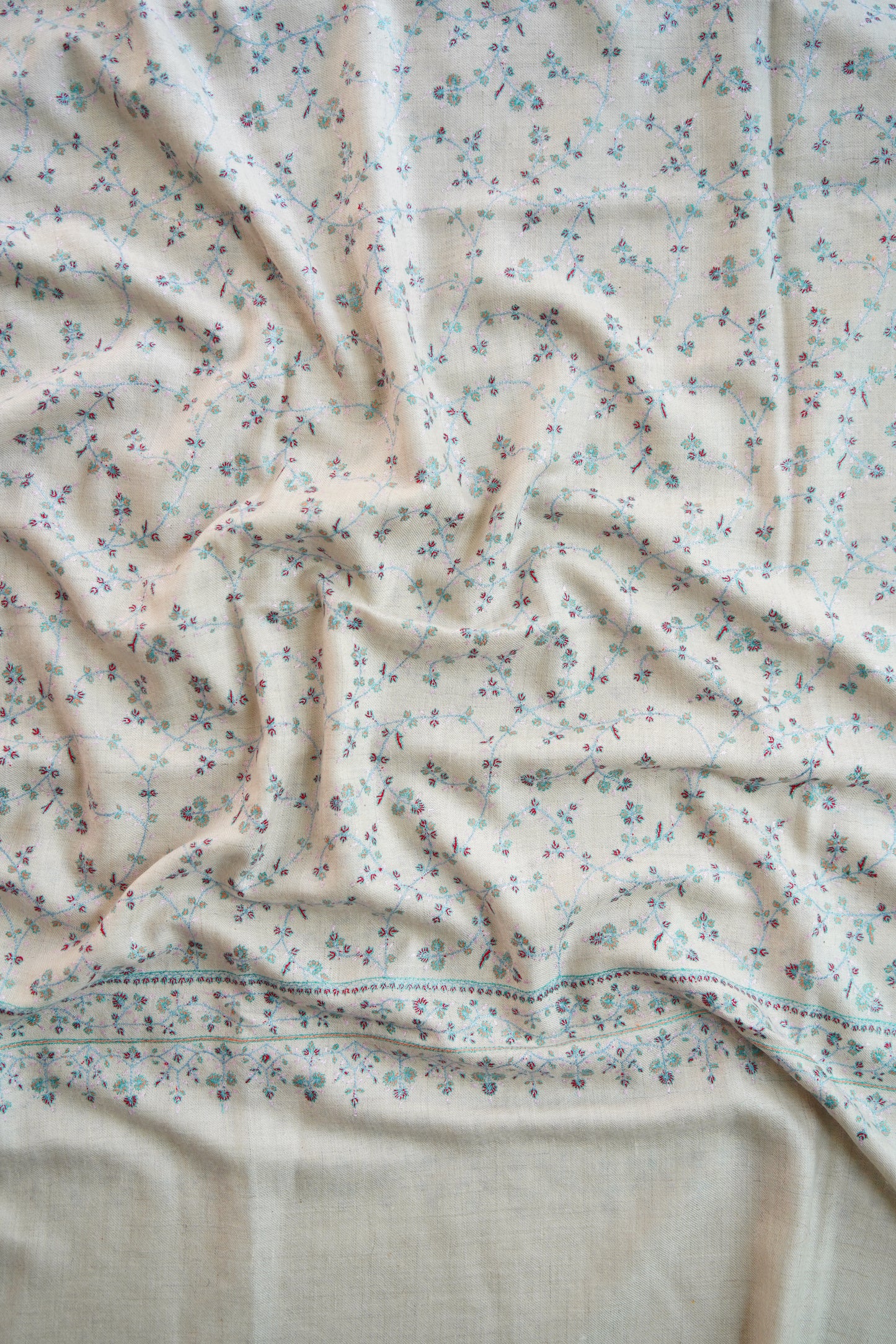 white GI jaali embroidery pashmina shawl 0075