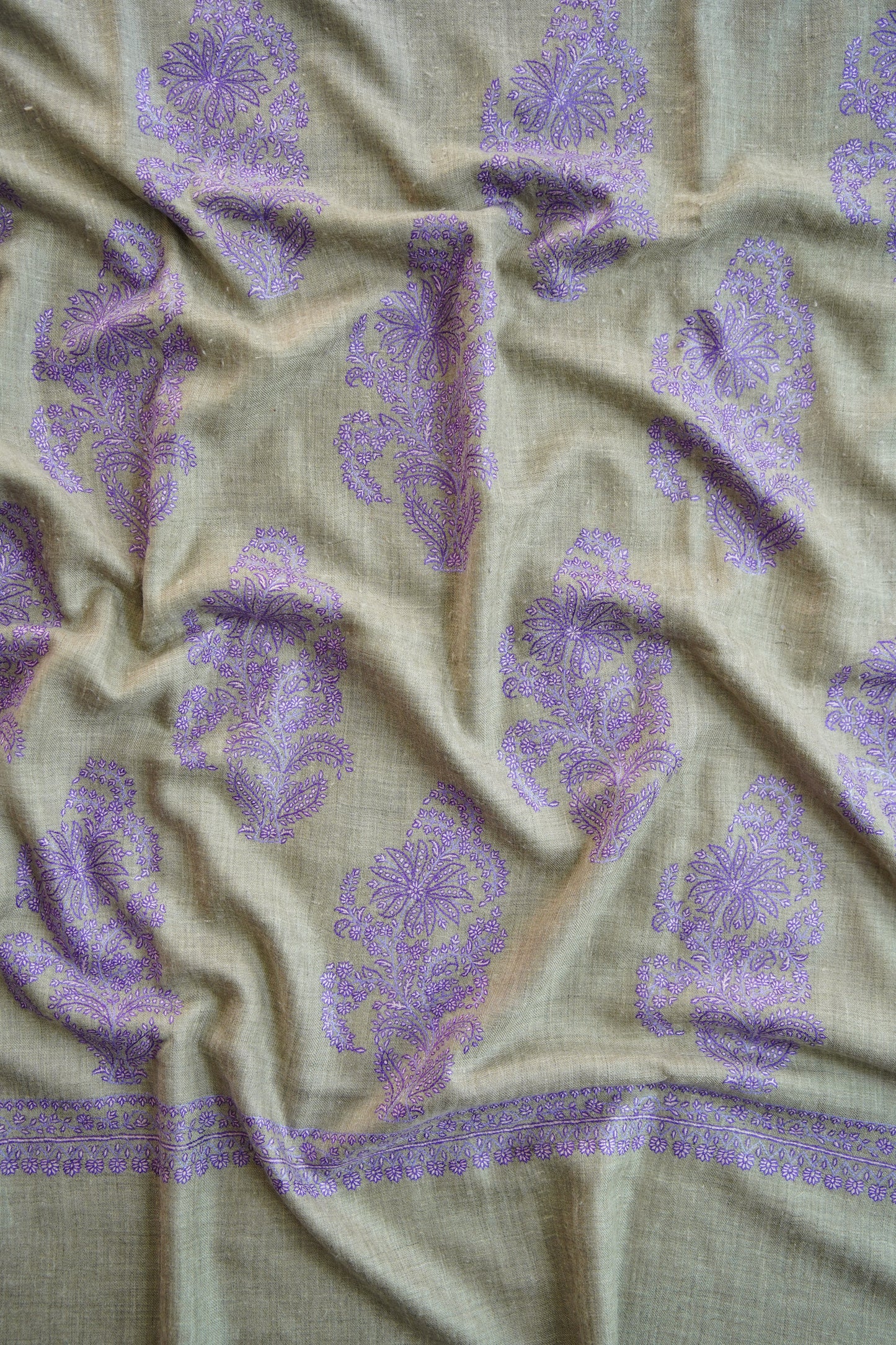 natural GI butis embroidery pashmina shawl 0076