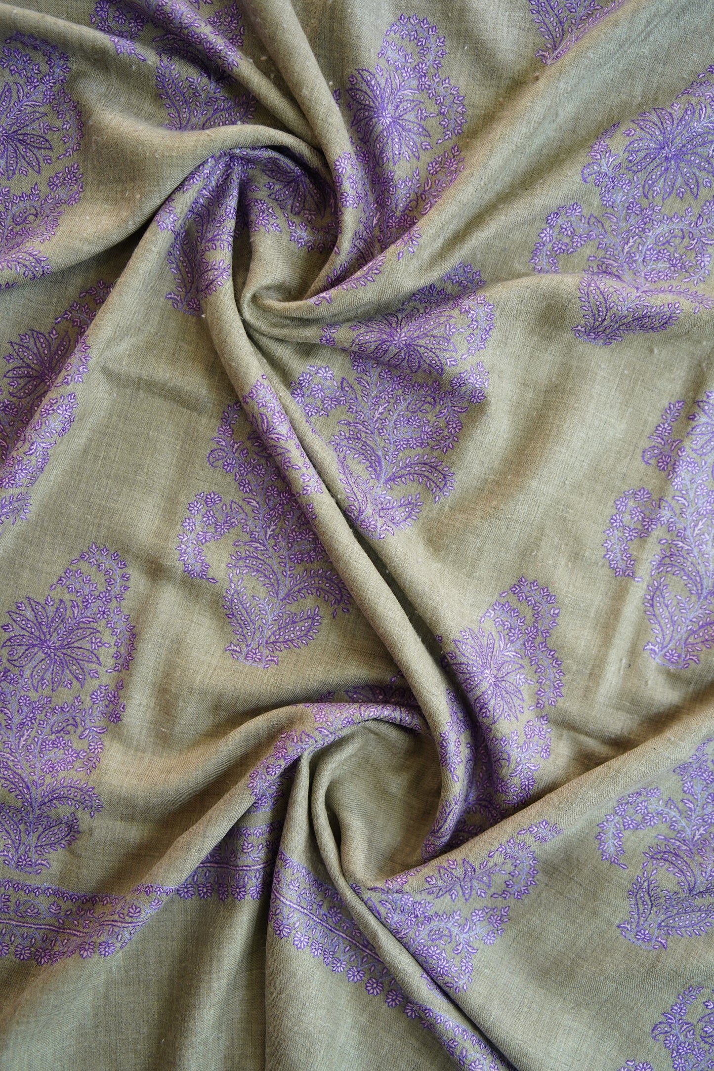natural GI butis embroidery pashmina shawl 0076