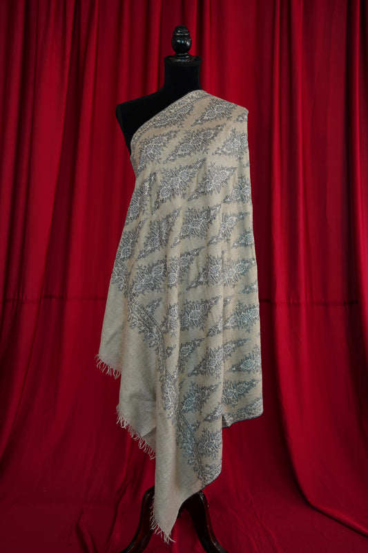 natural GI embroidery pashmina shawl 0091