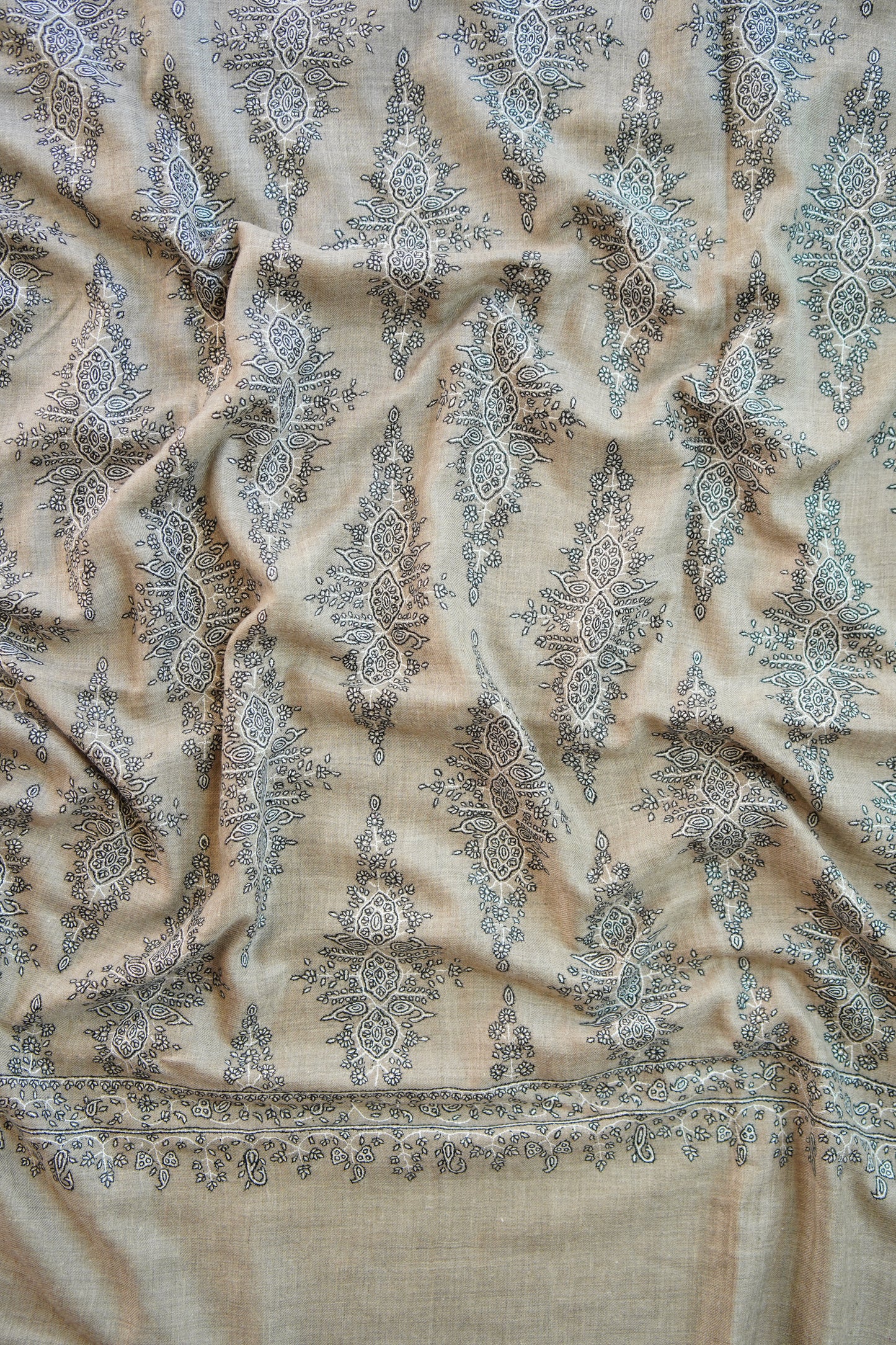 natural GI embroidery pashmina shawl 0091