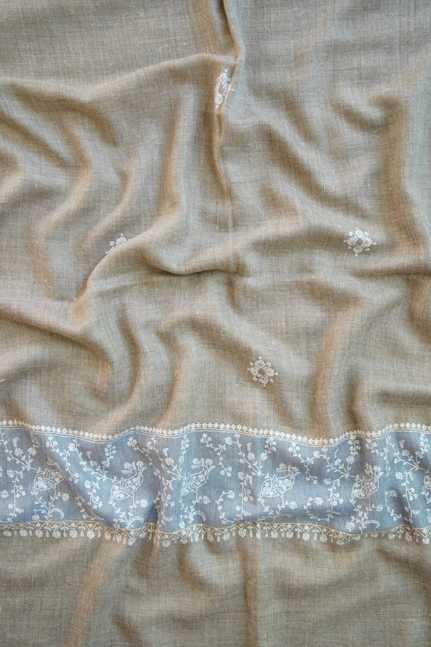 natural GI butis embroidery pashmina stole 0096