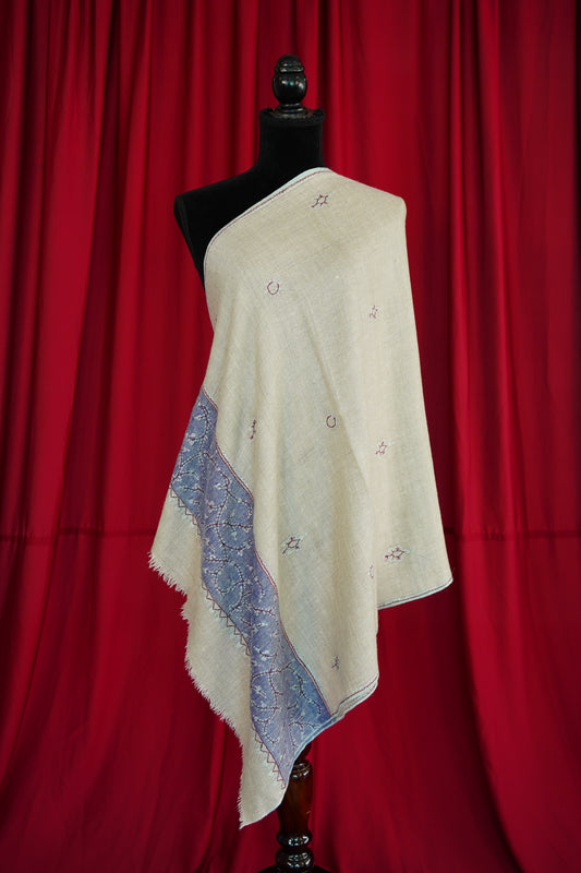 natural GI butis embroidery pashmina stole 0099