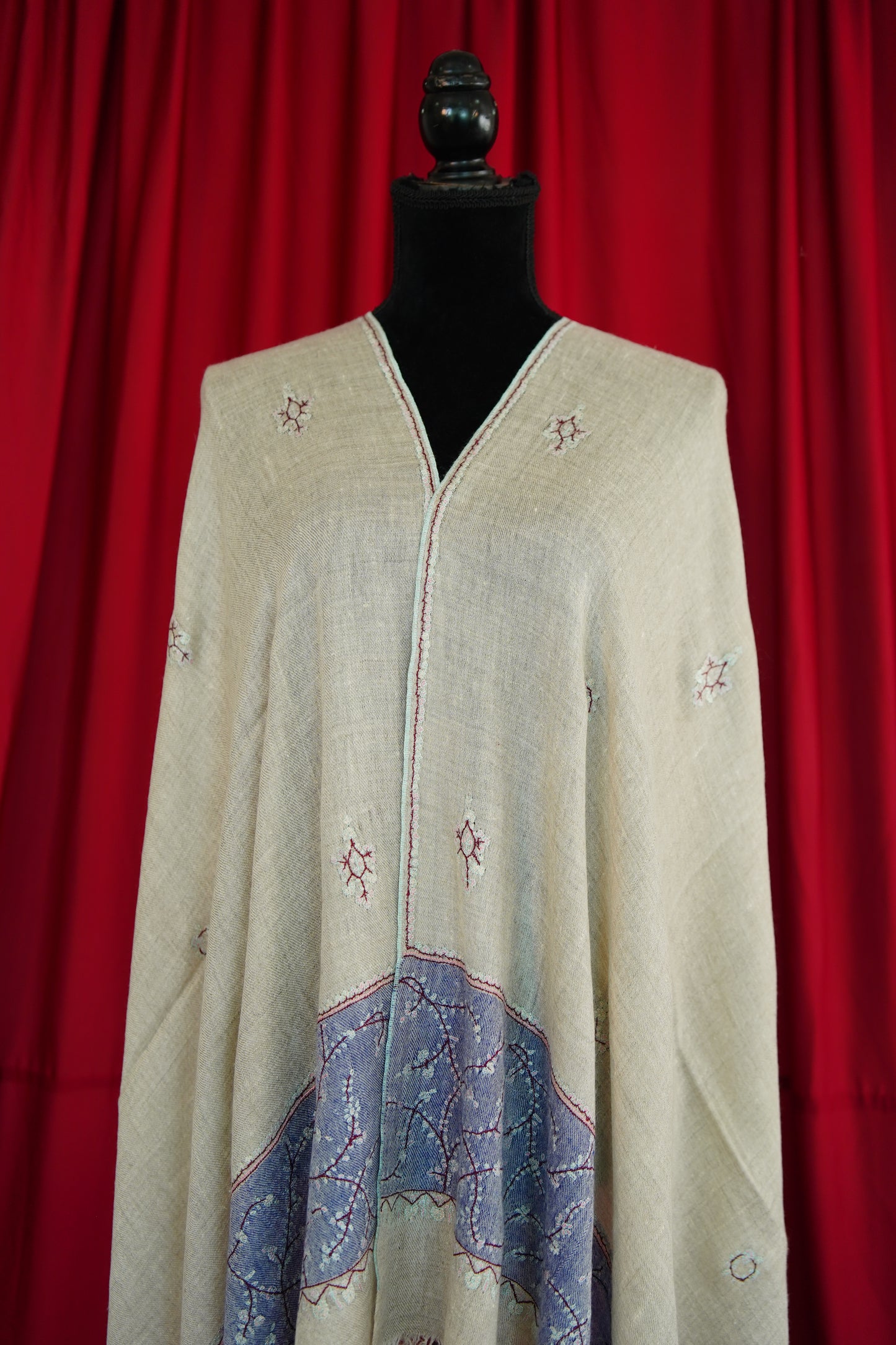 natural GI butis embroidery pashmina stole 0099