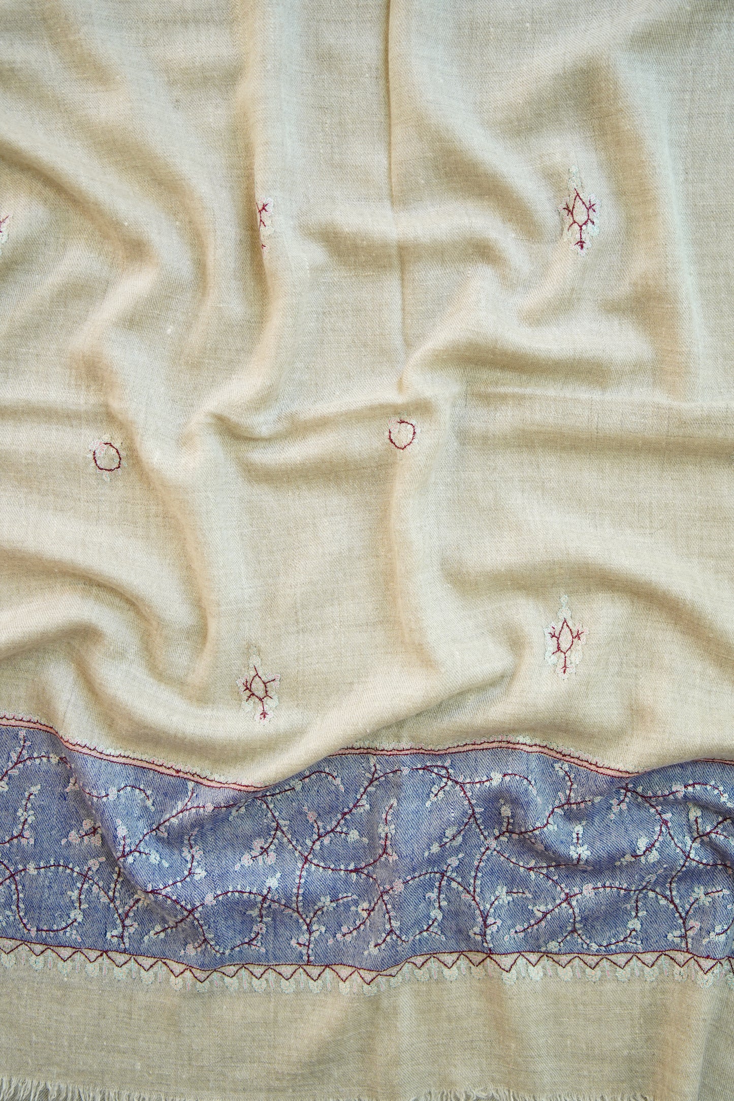 natural GI butis embroidery pashmina stole 0099