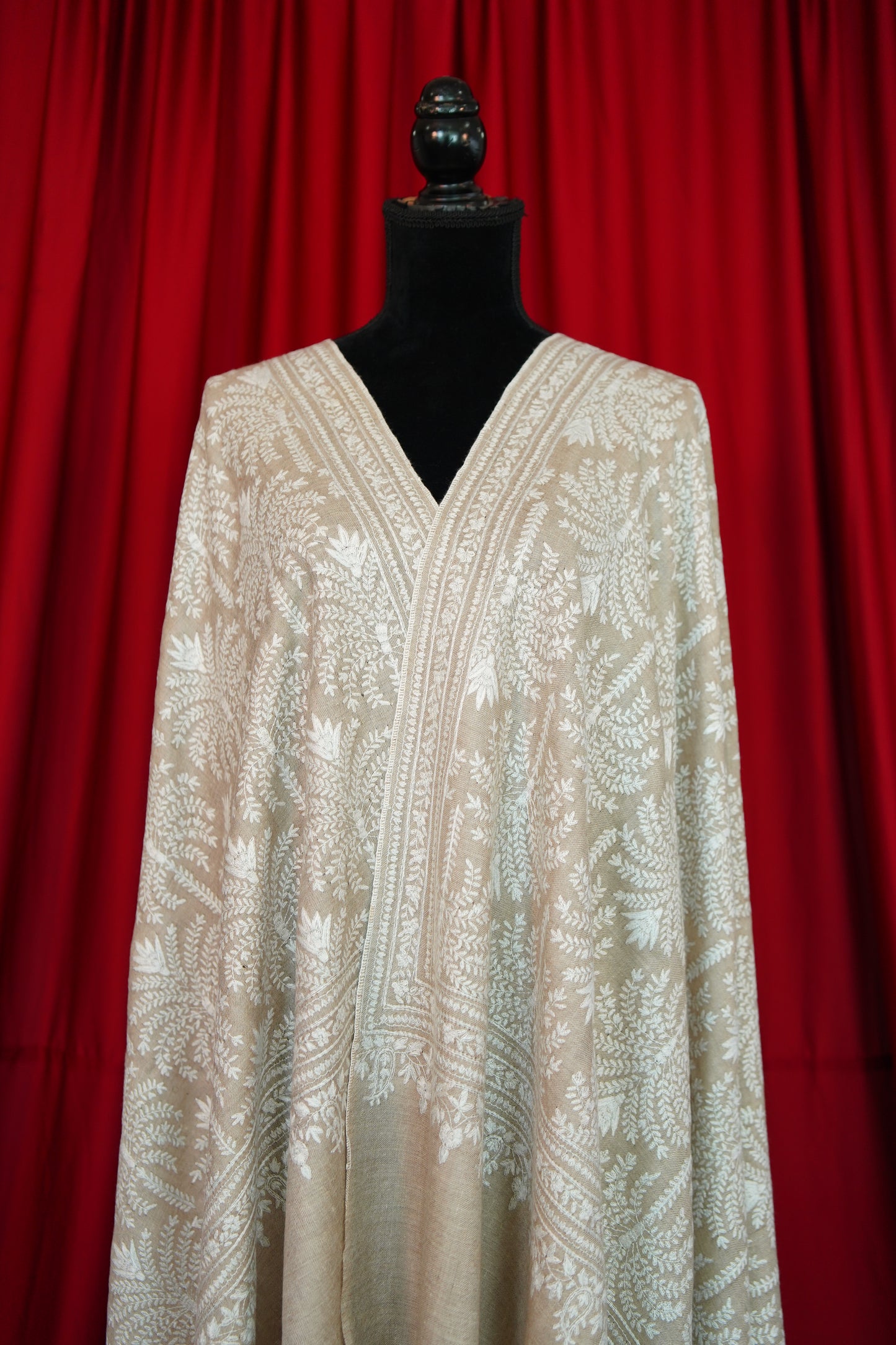 natural GI embroidery pashmina shawl 0103