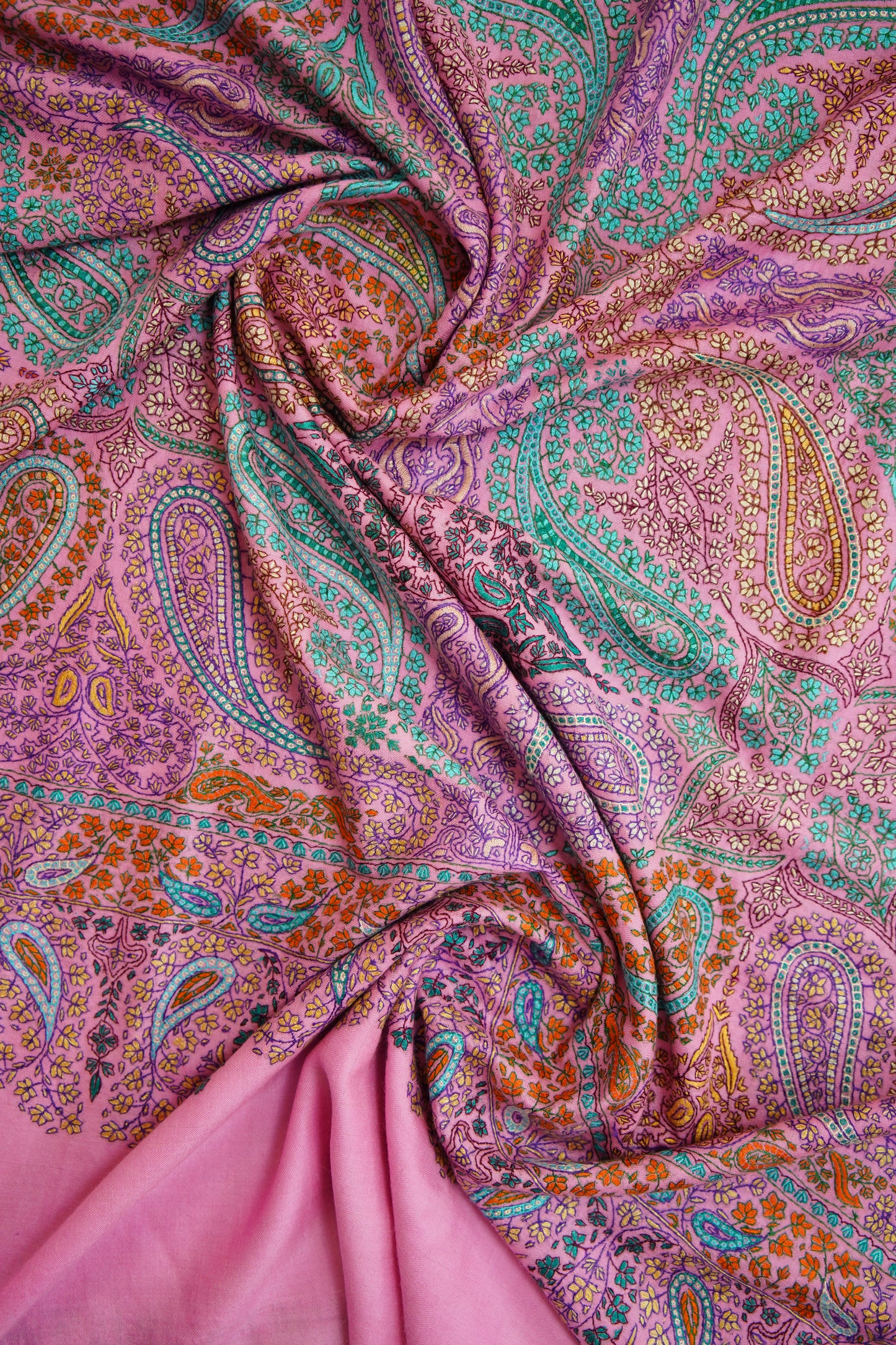 pink GI jamma embroidery pashmina shawl 0105