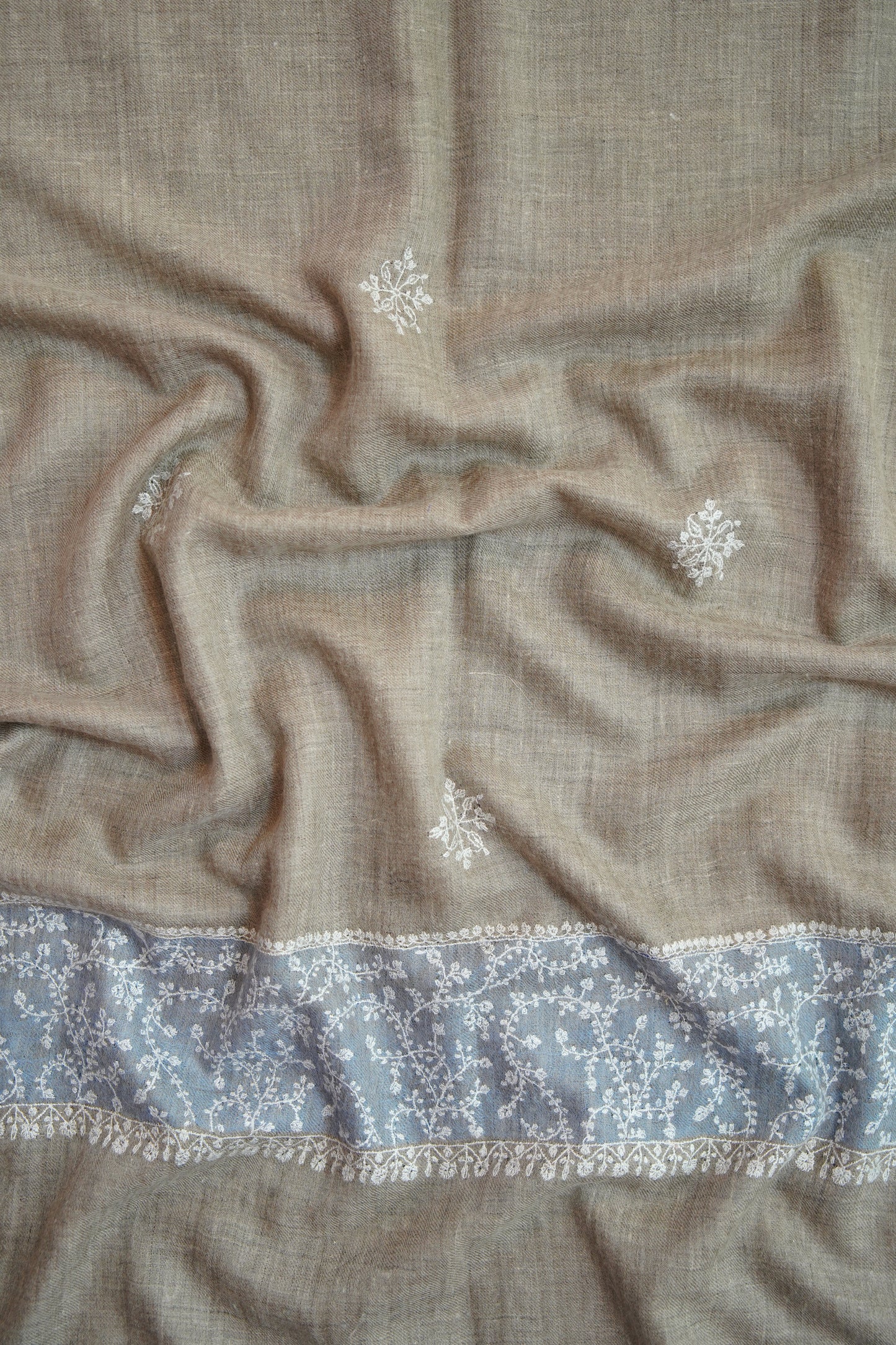 natural GI embroidery pashmina stole 0106