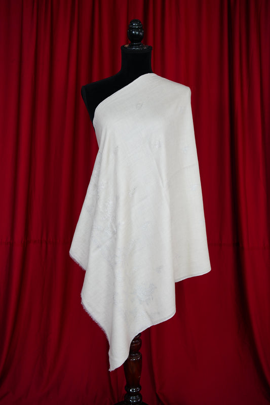 off-white GI embroidery pashmina stole 0108