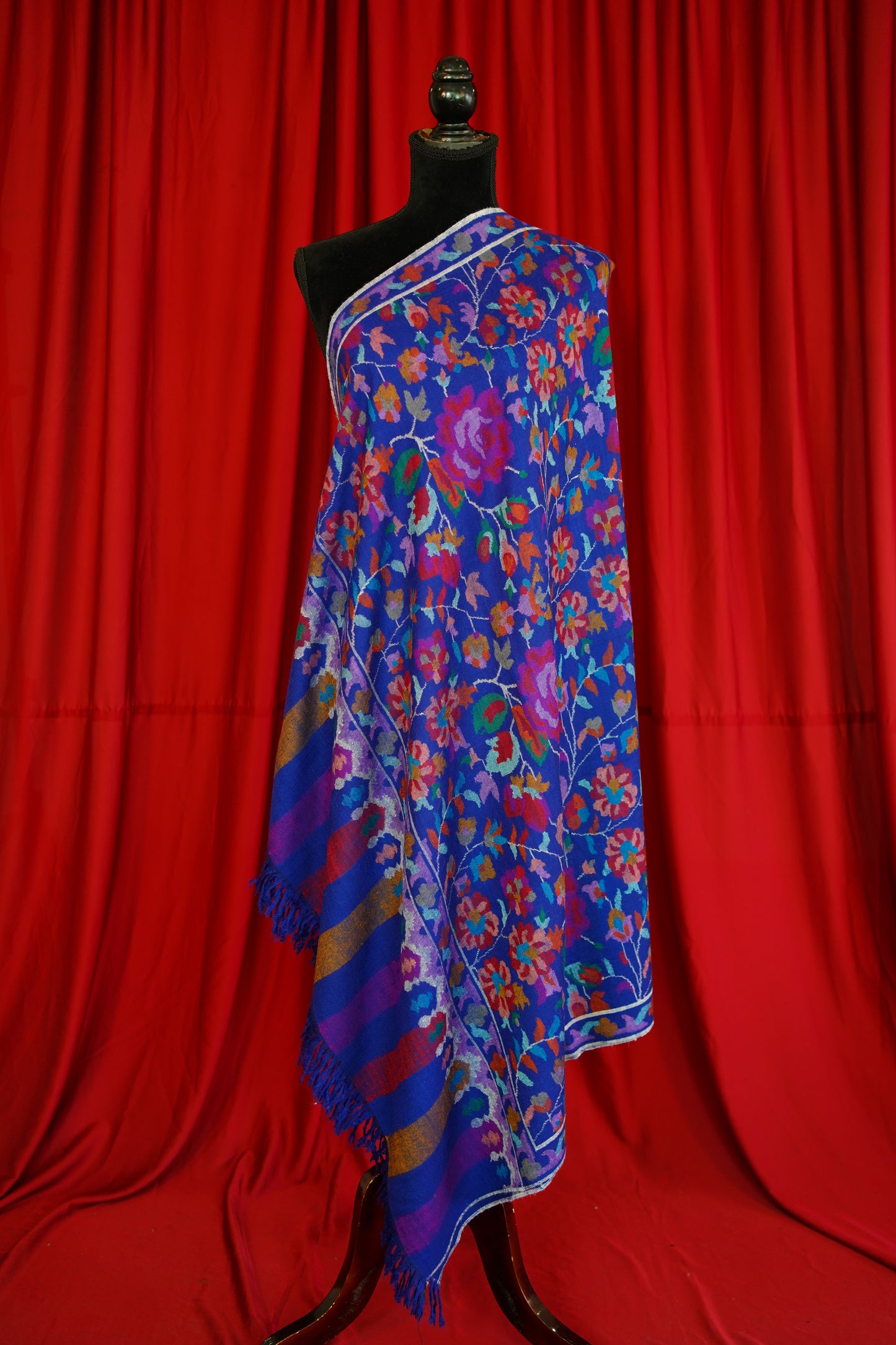 blue GI kani jamma pashmina shawl 0122