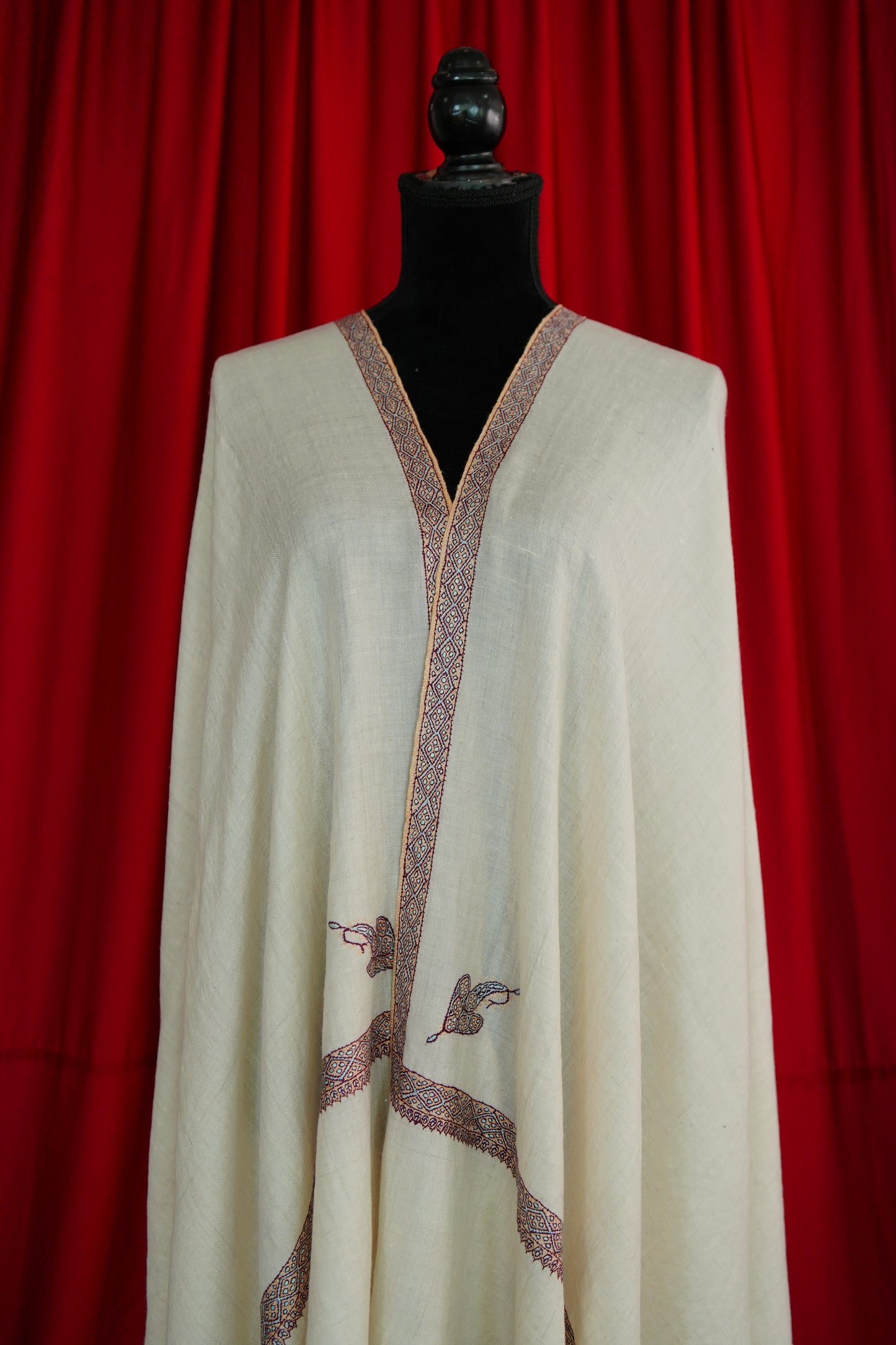 off-white GI embroidery pashmina shawl 0140