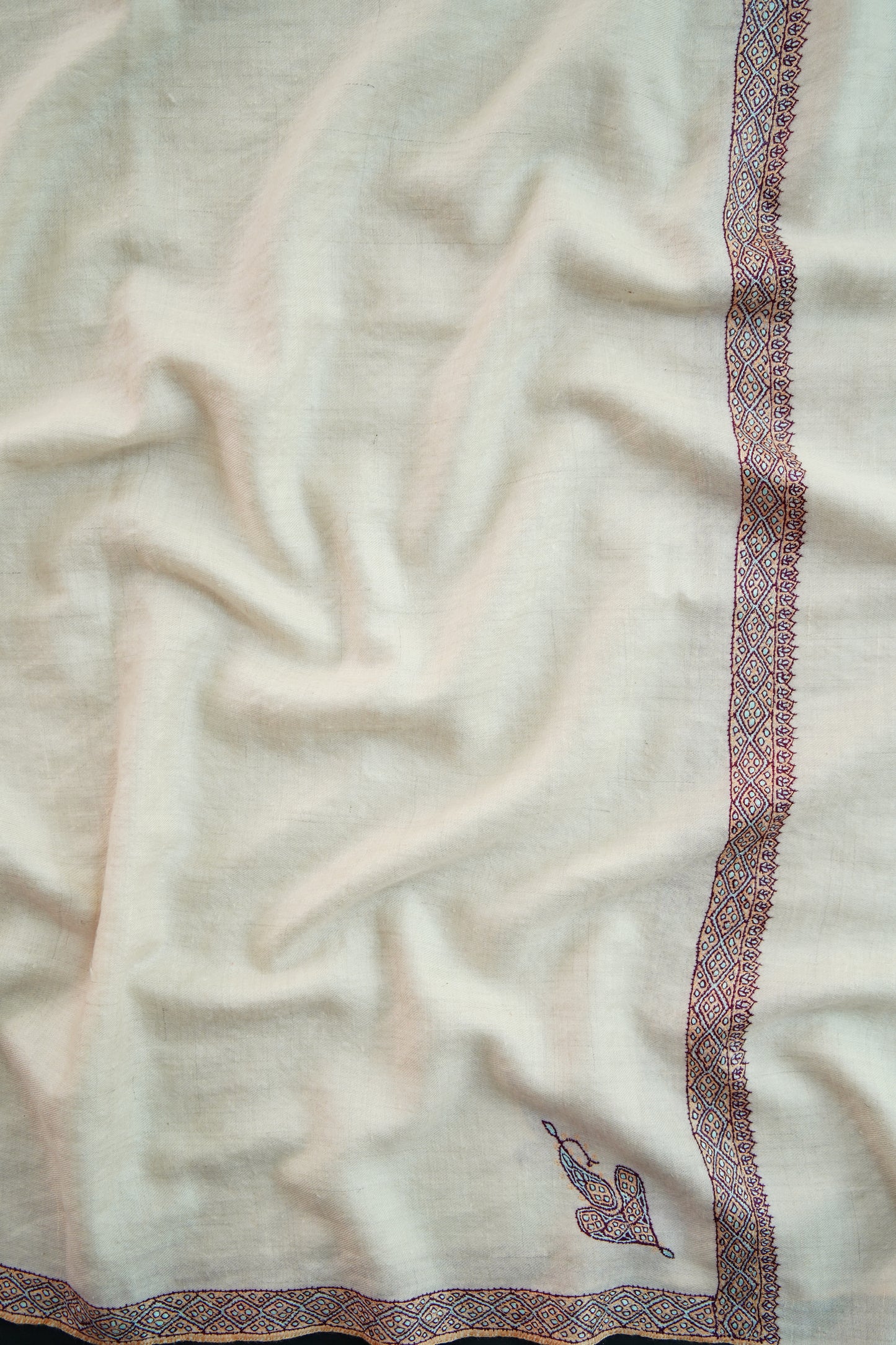 off-white GI embroidery pashmina shawl 0140