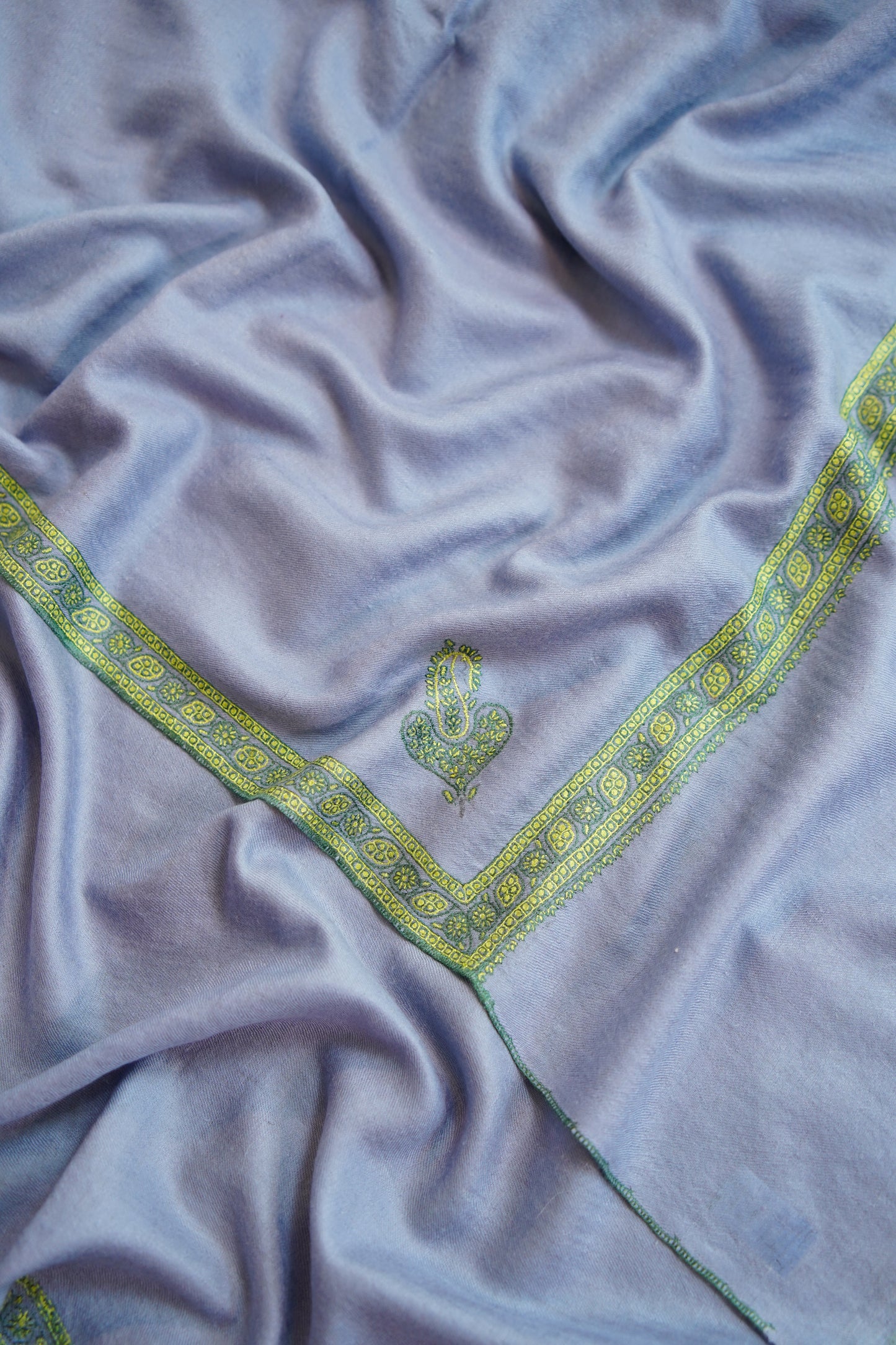 carolina blue GI embroidery pashmina shawl 0145