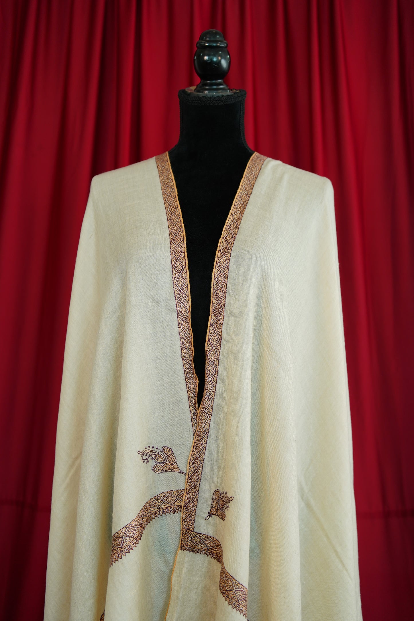off-white GI embroidery pashmina shawl 0155