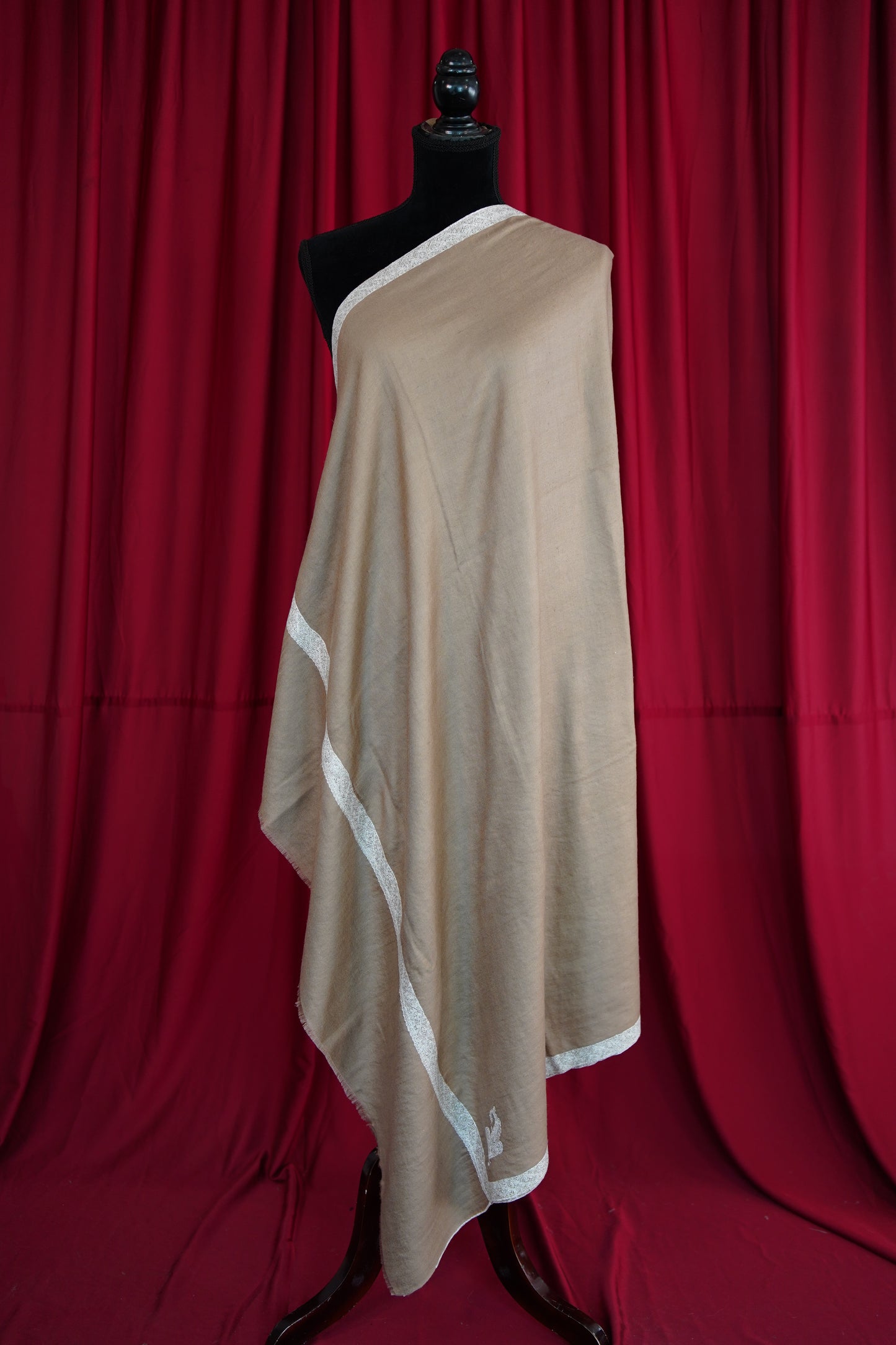 natural GI embroidery pashmina shawl 0156