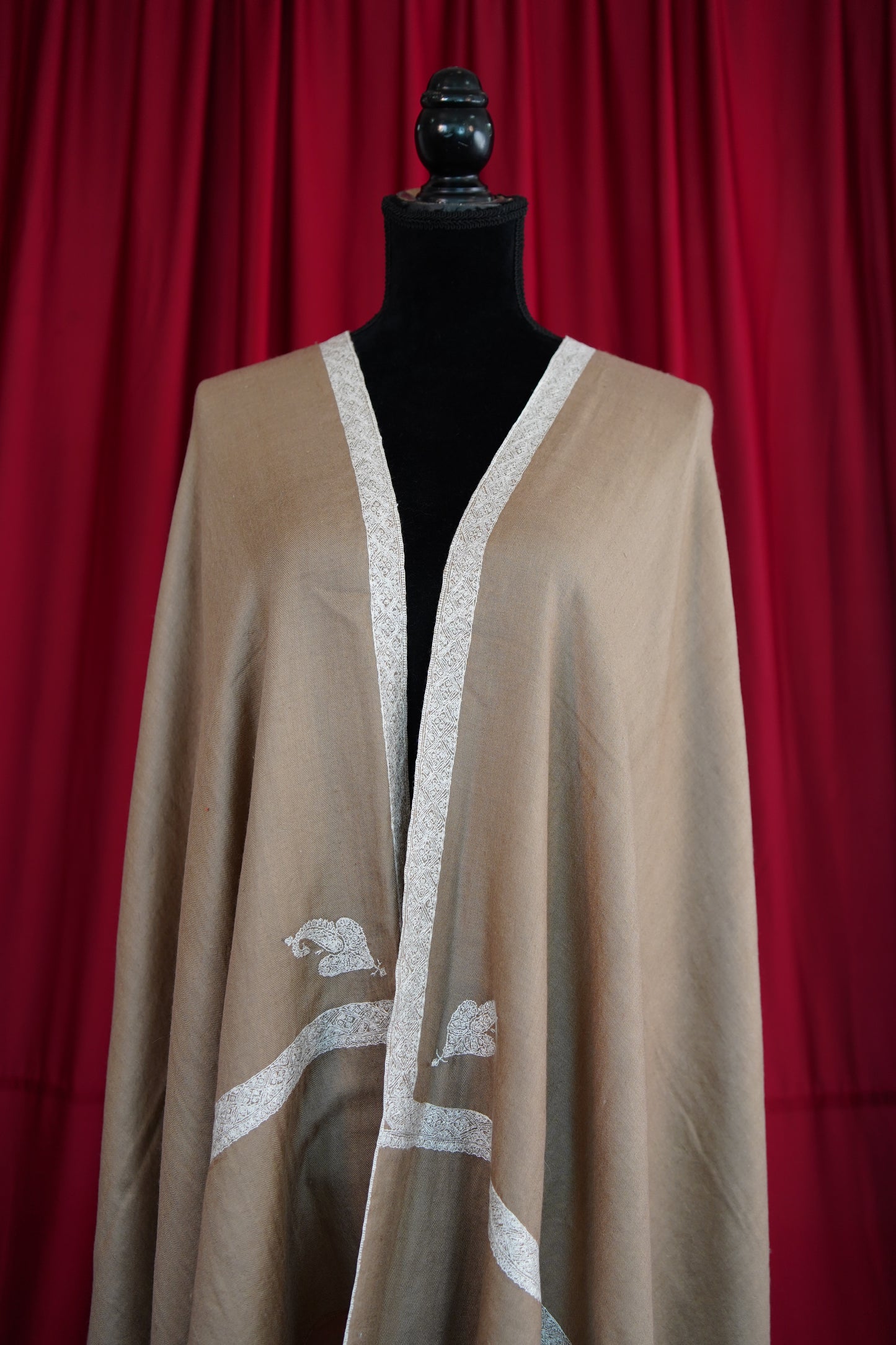 natural GI embroidery pashmina shawl 0156