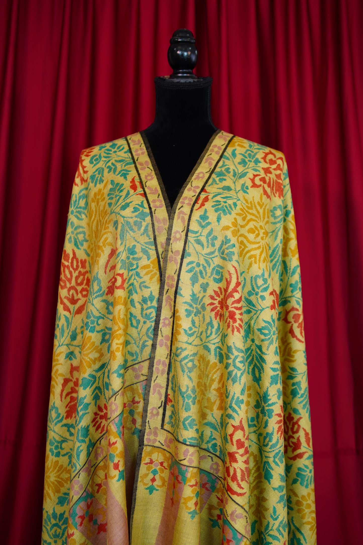 banana yellow GI kani jamma pashmina shawl 0178