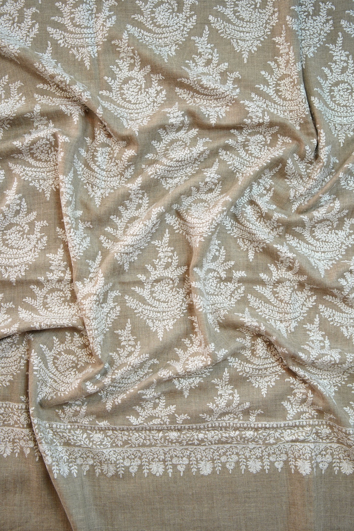 natural GI butis jamma embroidery pashmina shawl 0181